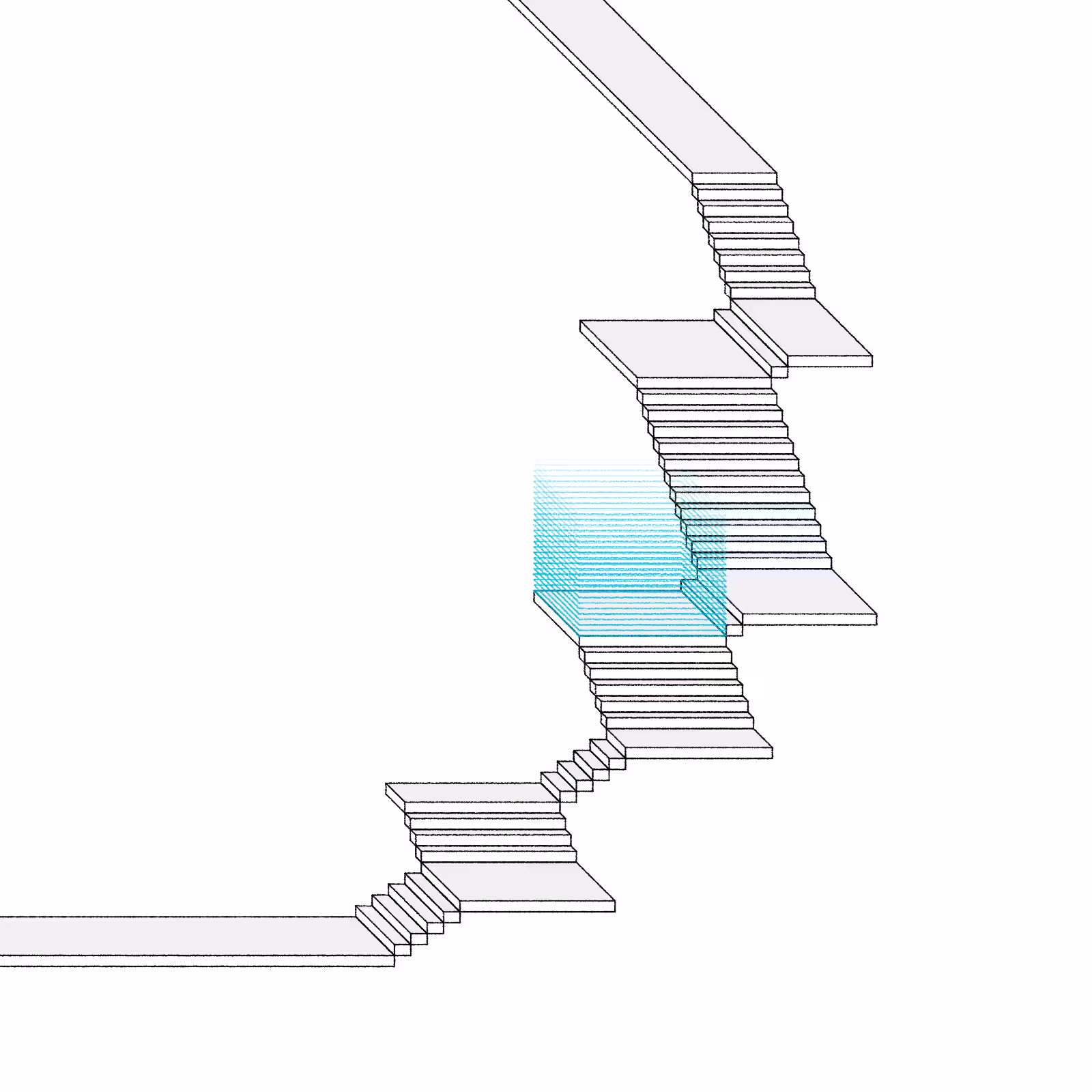 Stairs in a room #34
