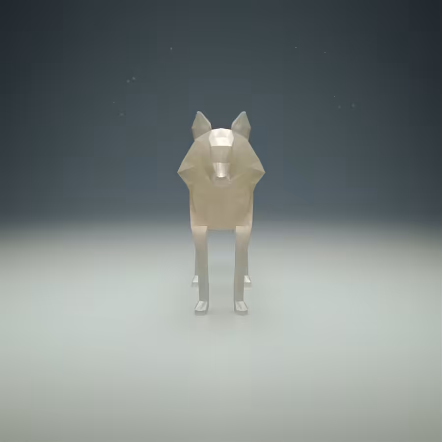 Arctic fox on the first winter day
