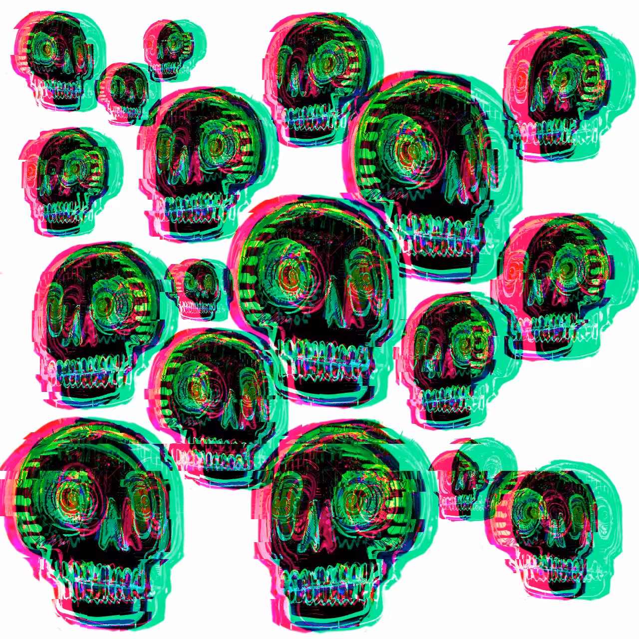 Skull pop art 