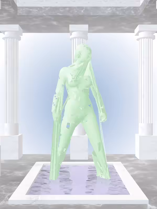 HeavenComputer: The Shooter Normie Green Woman #1051