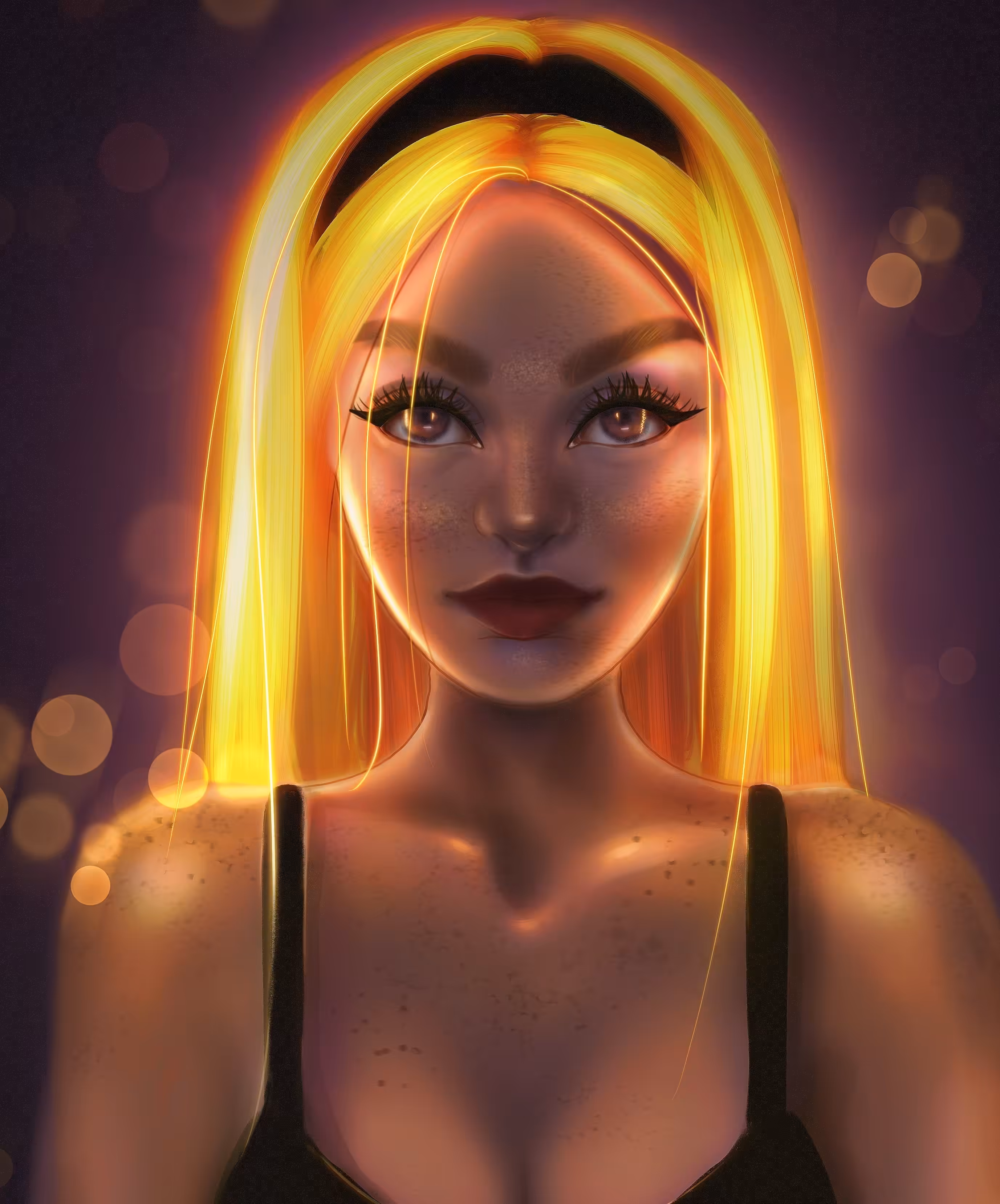 Glowing hair