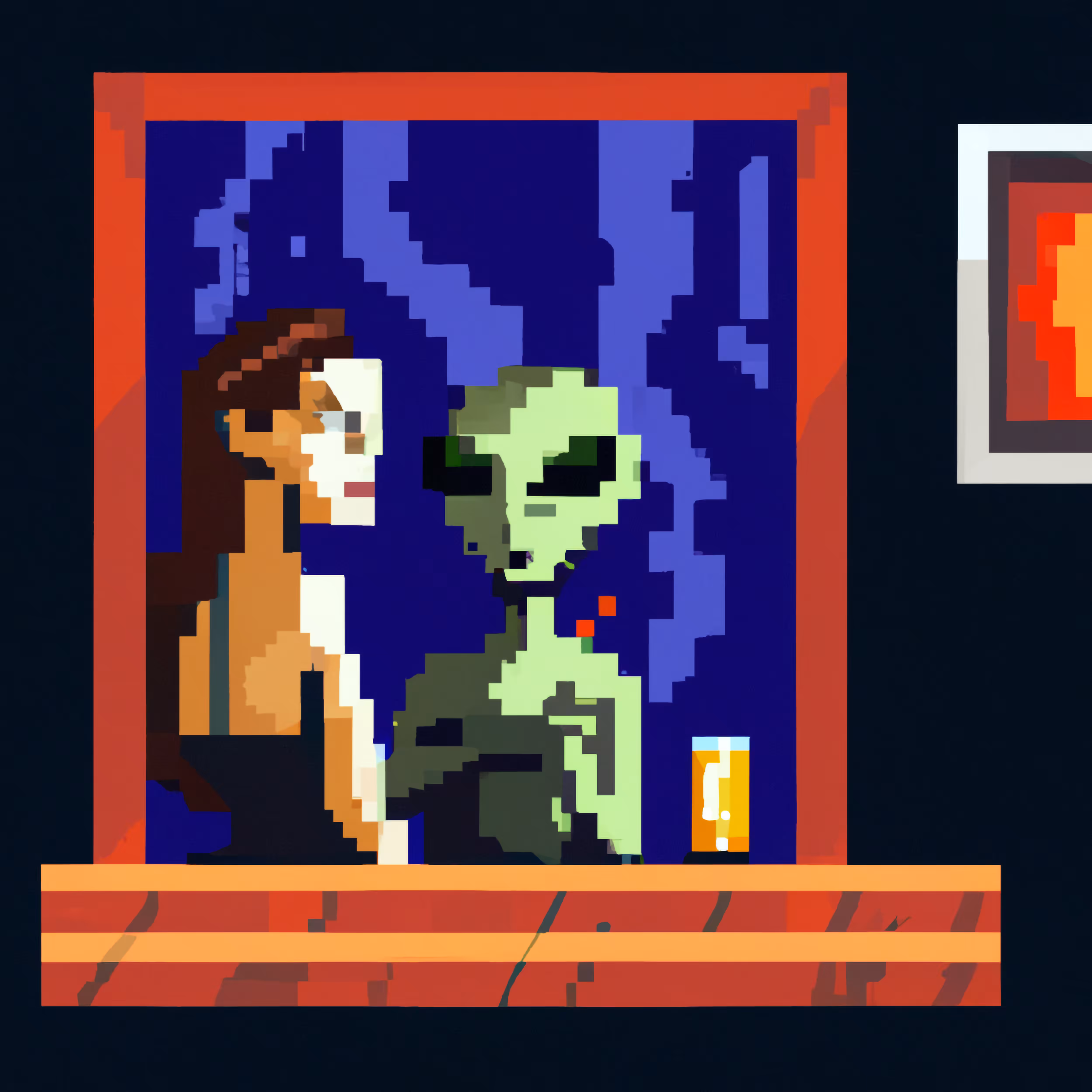 Mona Lisa Meets an Alien in a Bar #6