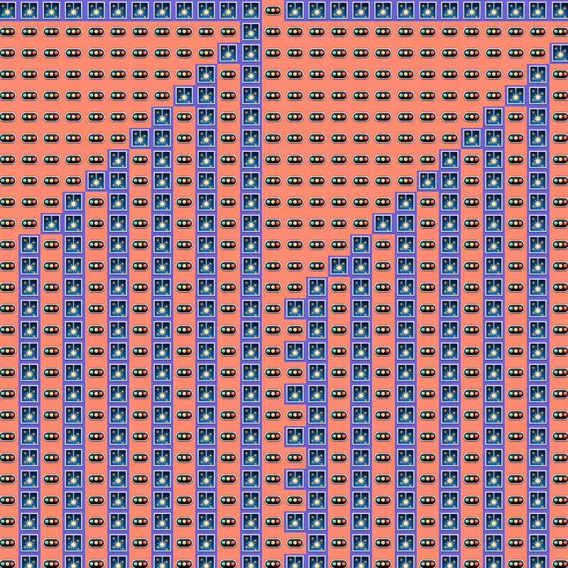 Elementary Cellular Emoji Automata #510