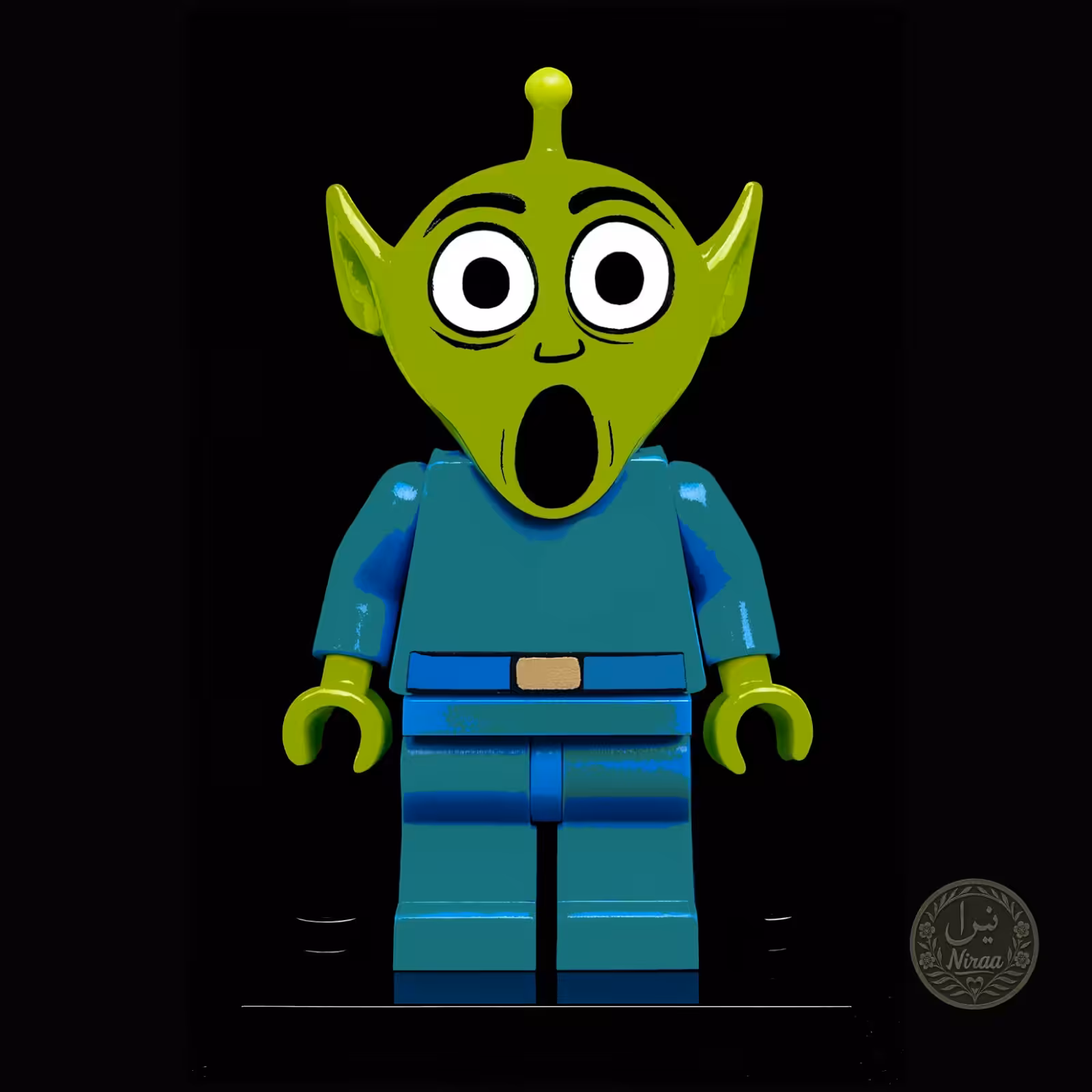 A shocked alien LEGO 