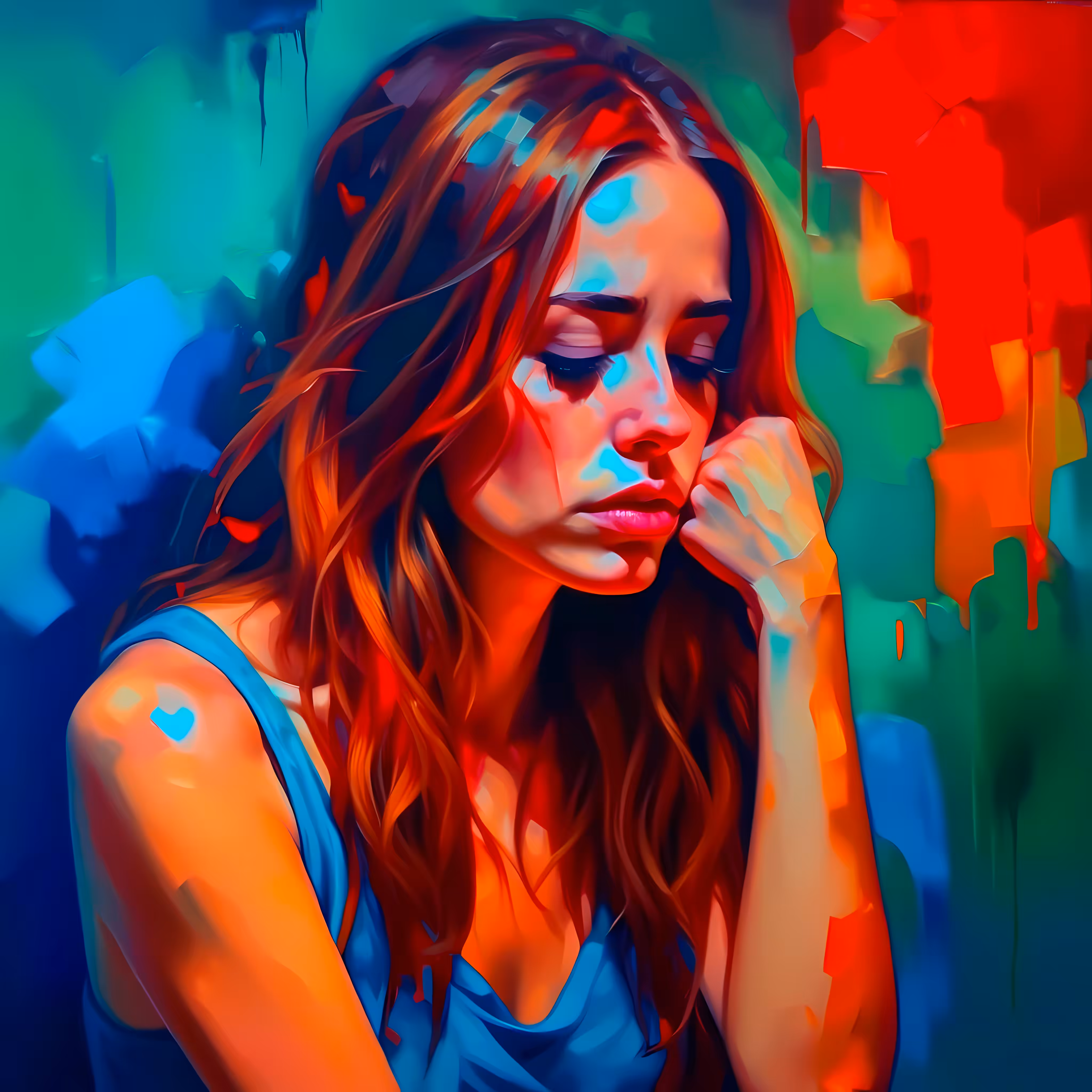 A marvelous and colorful world: Sadness