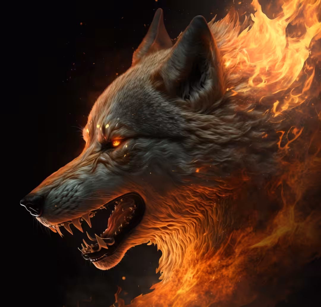 Just Art: On Fire: Wolf
