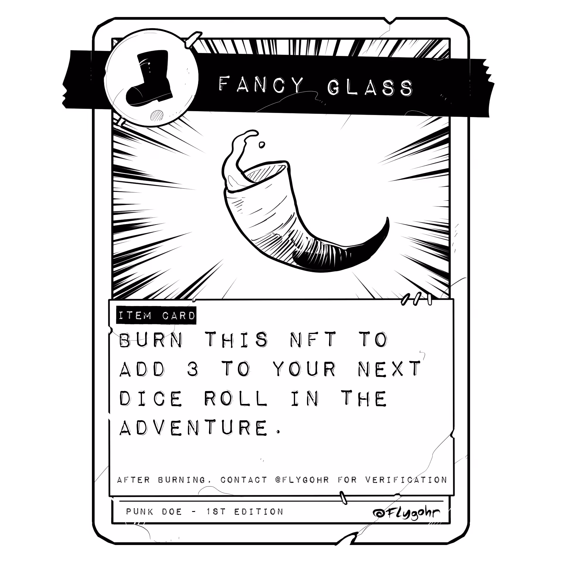 FANCY GLASS | Original Item Card | 1st ED.