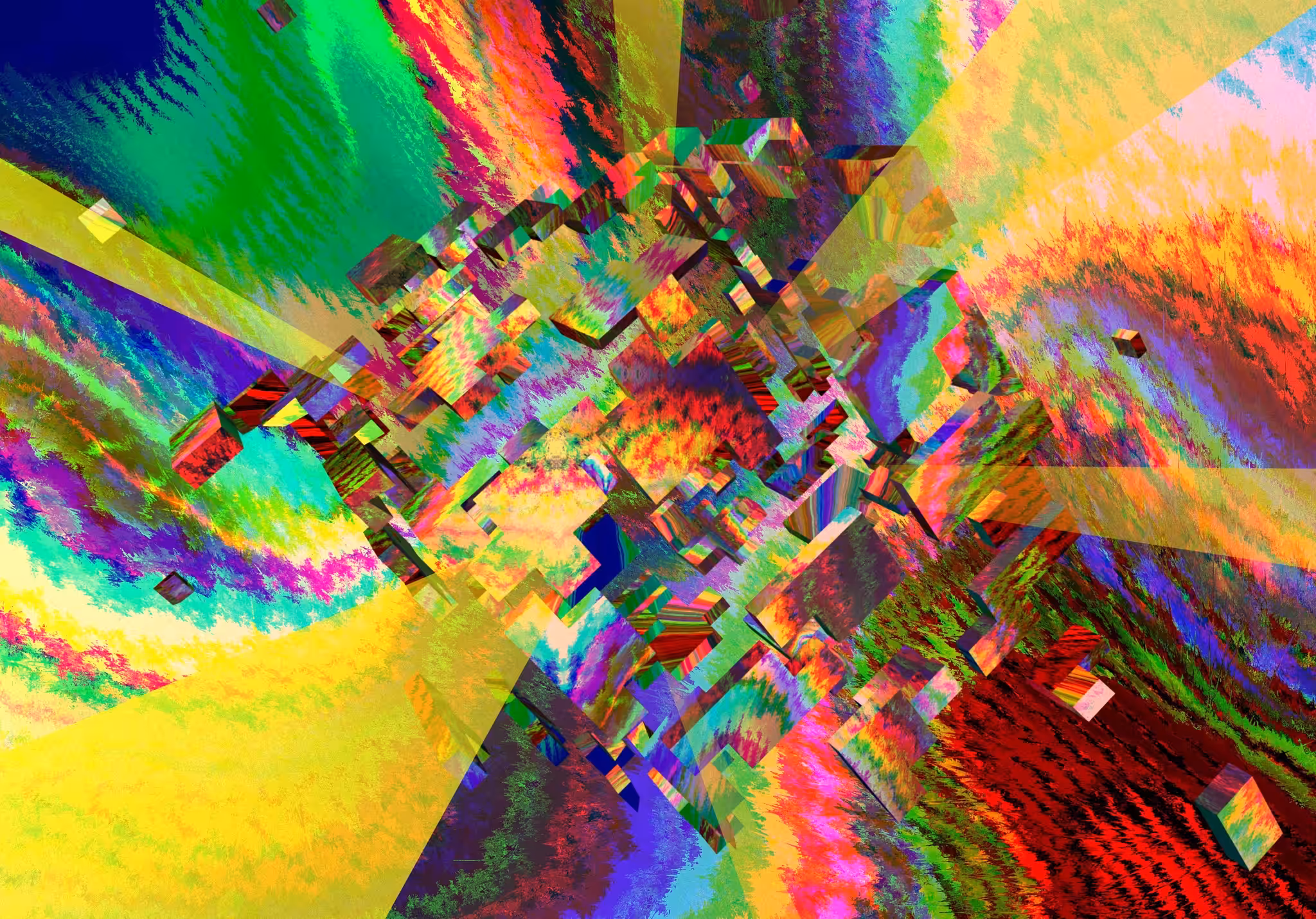 Exploding color  cube