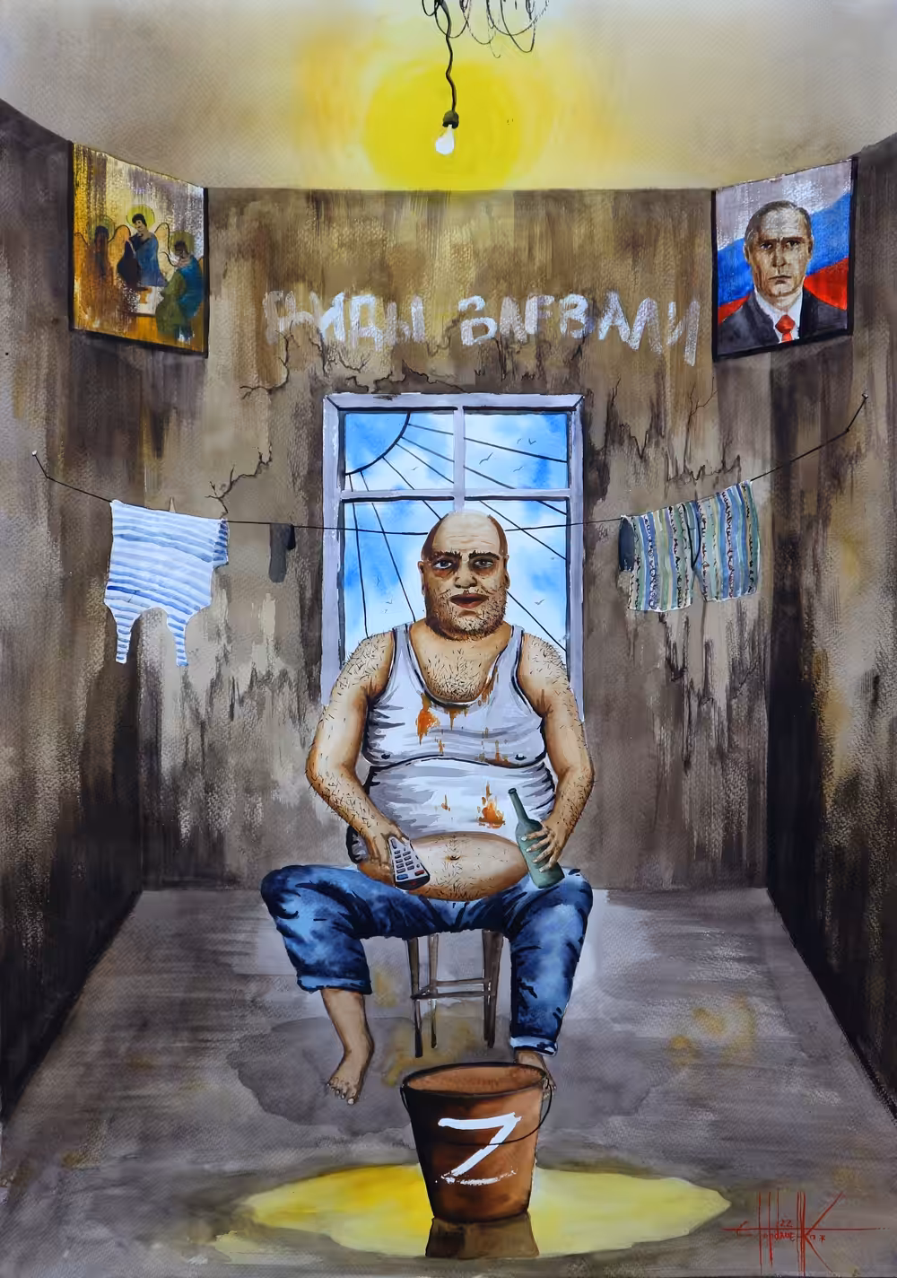 Russian guy Ivan. Victim of propaganda