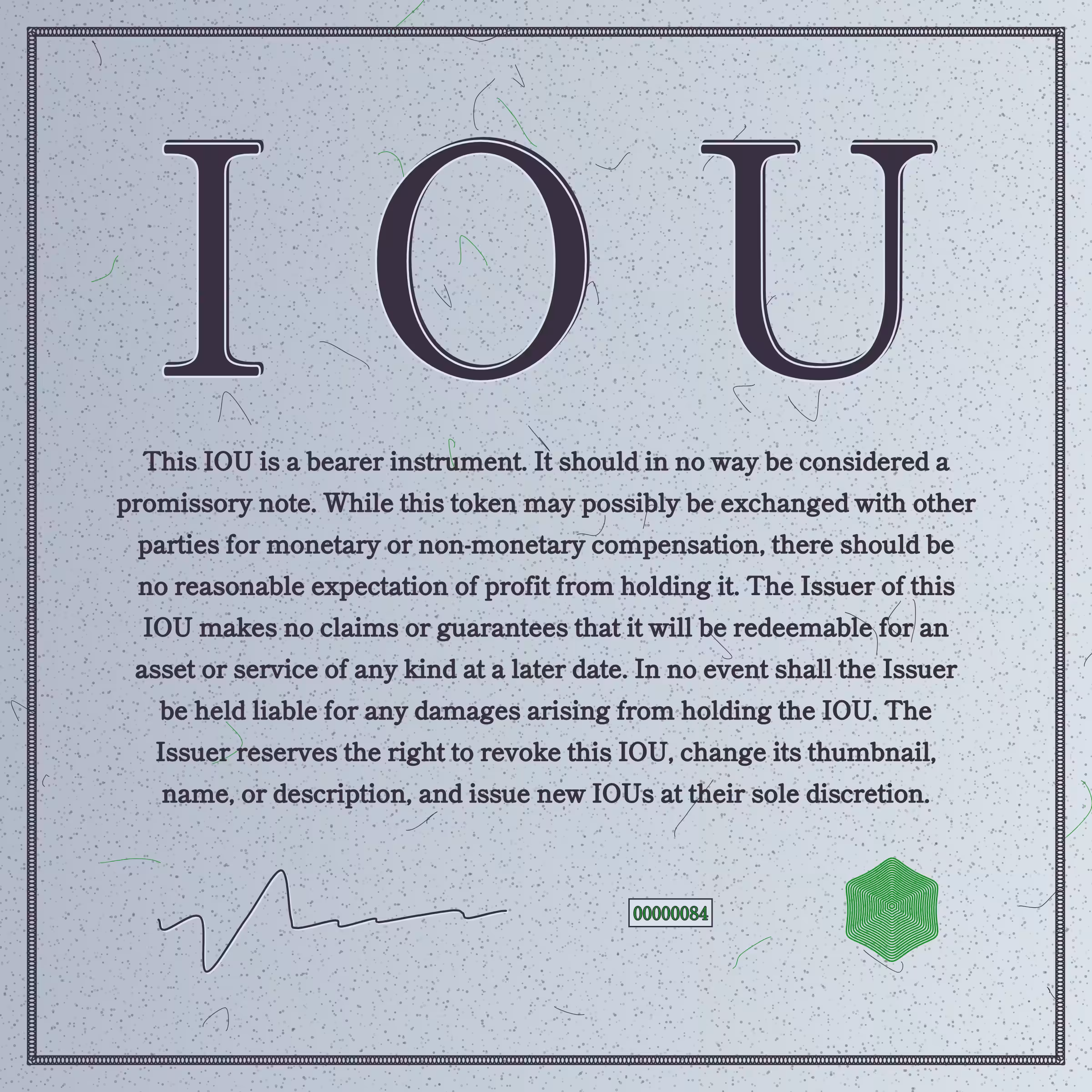 IOU #84