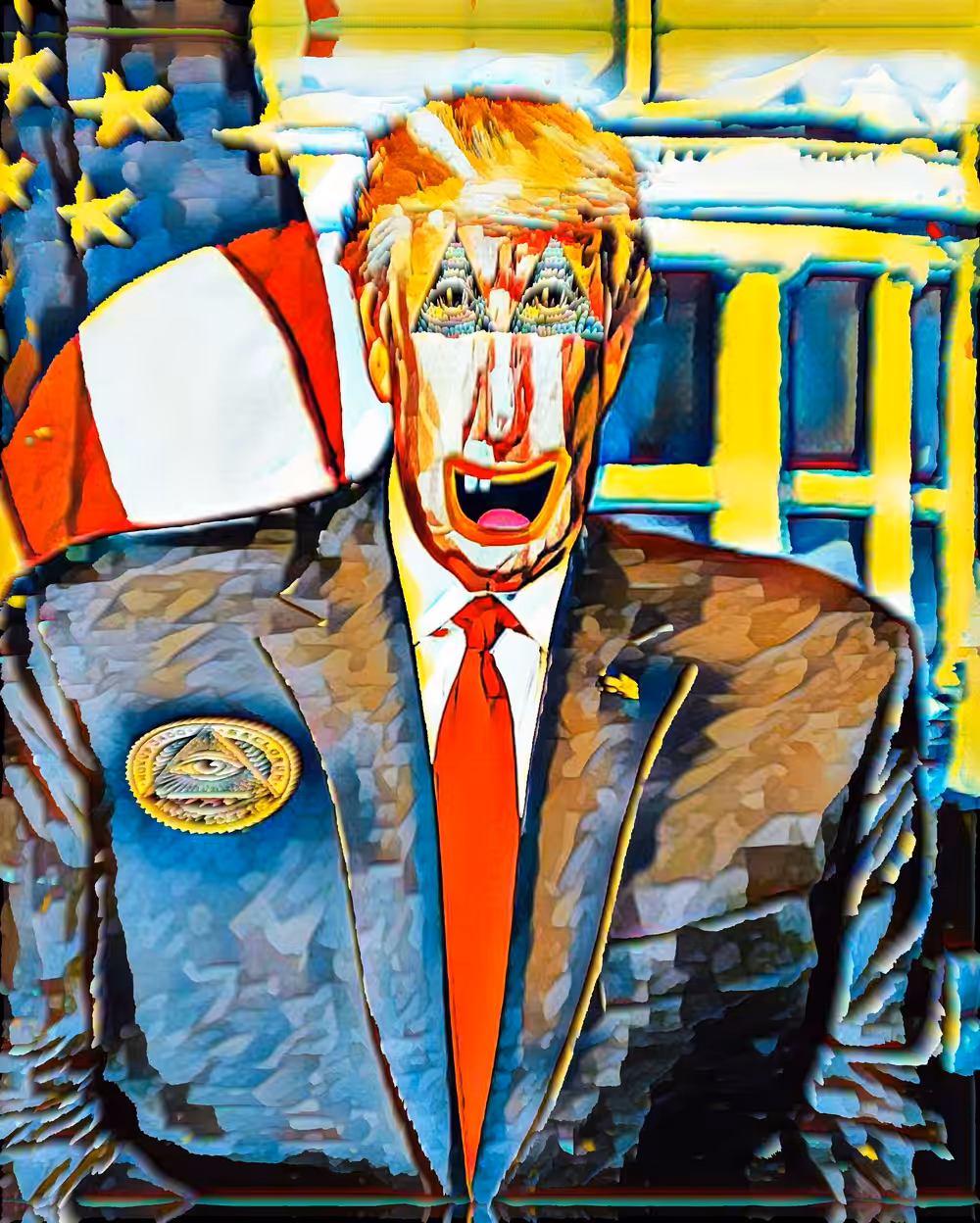 Illuminati Trump Caricature
