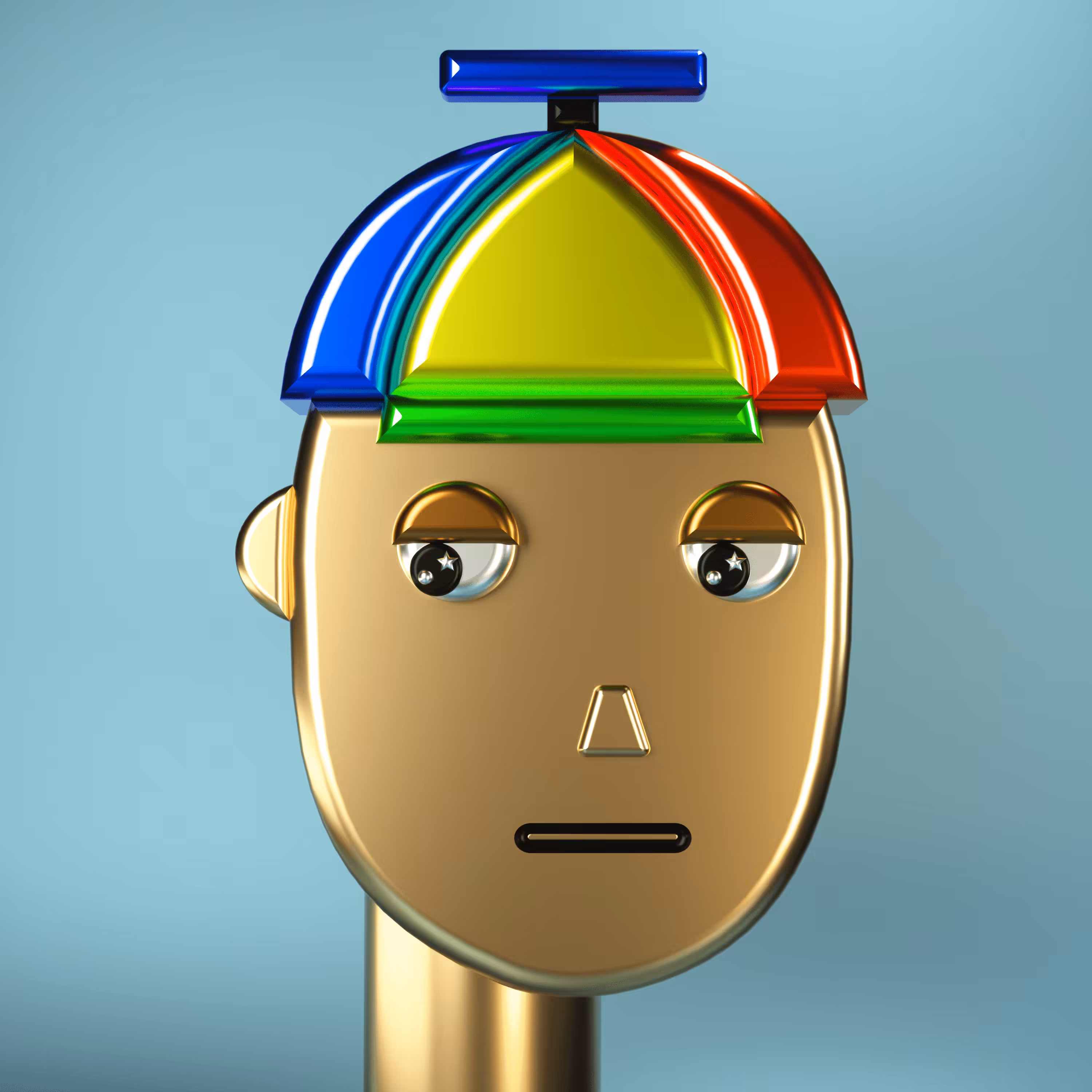 3D Chrome Punks: 3D Chrome Punk #0198