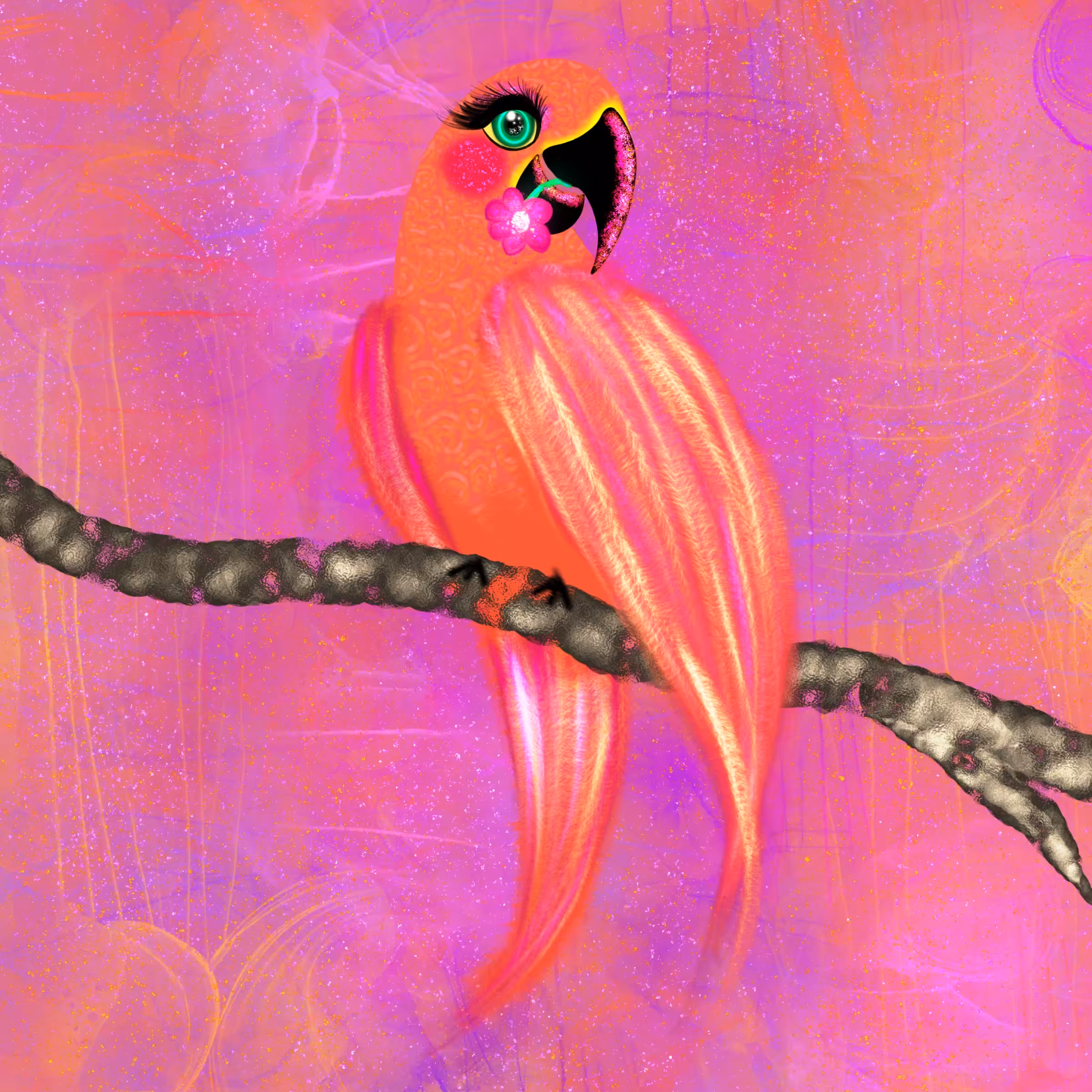 Pink Hyacinth Macaw Parrot