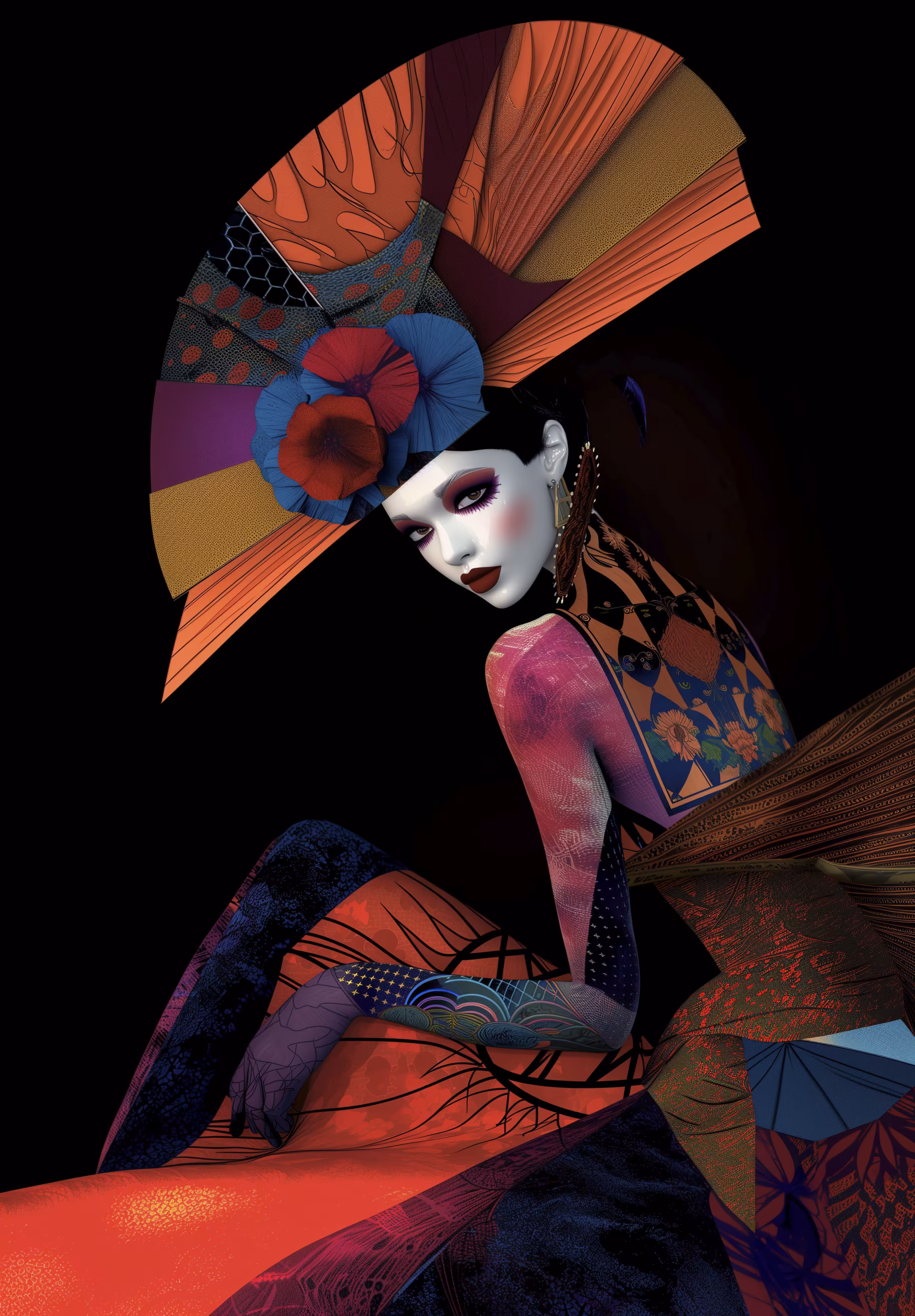 Sophisticated Aliens Digital collage from 1970s to 2040 #1
