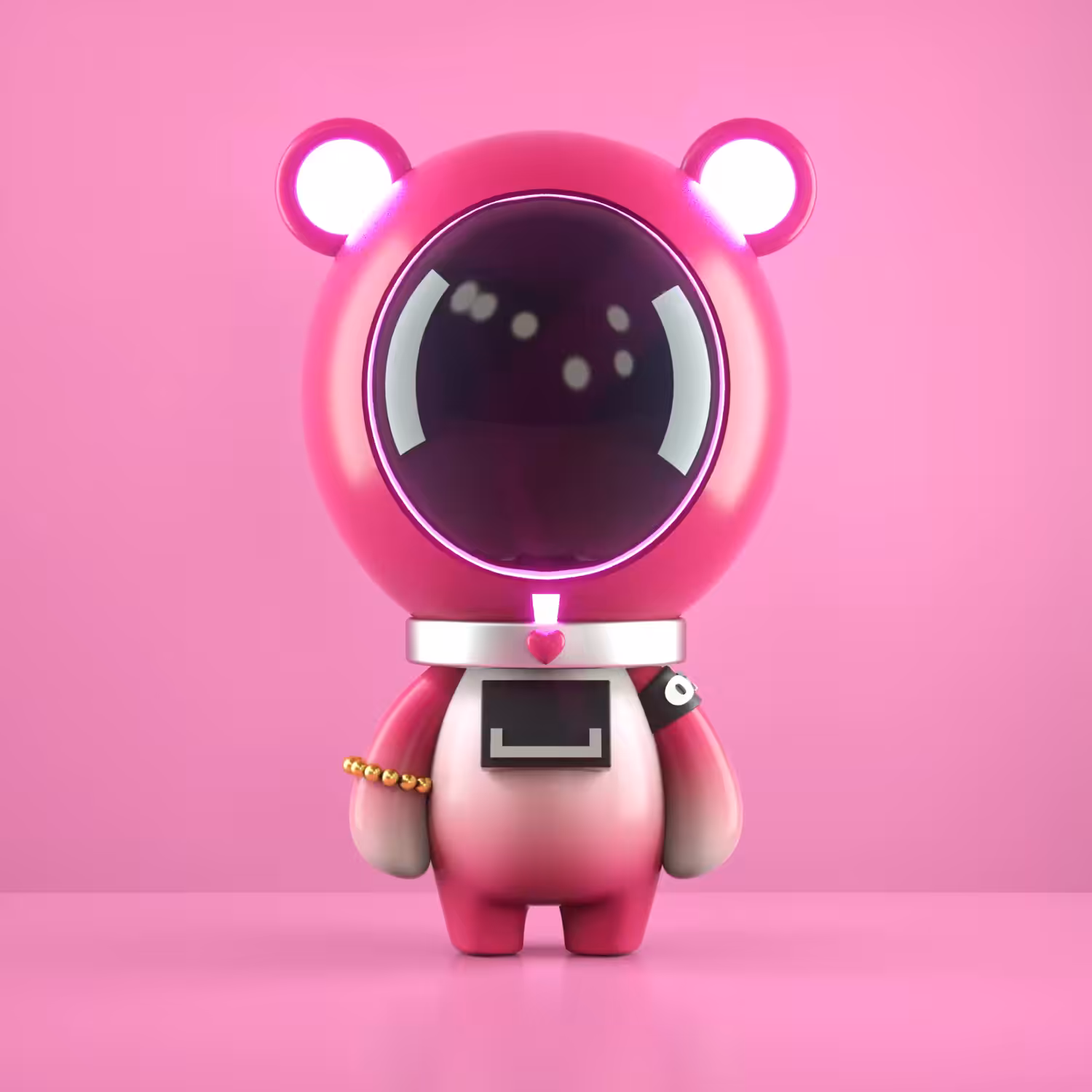 Astronaut #03 Pink Bear