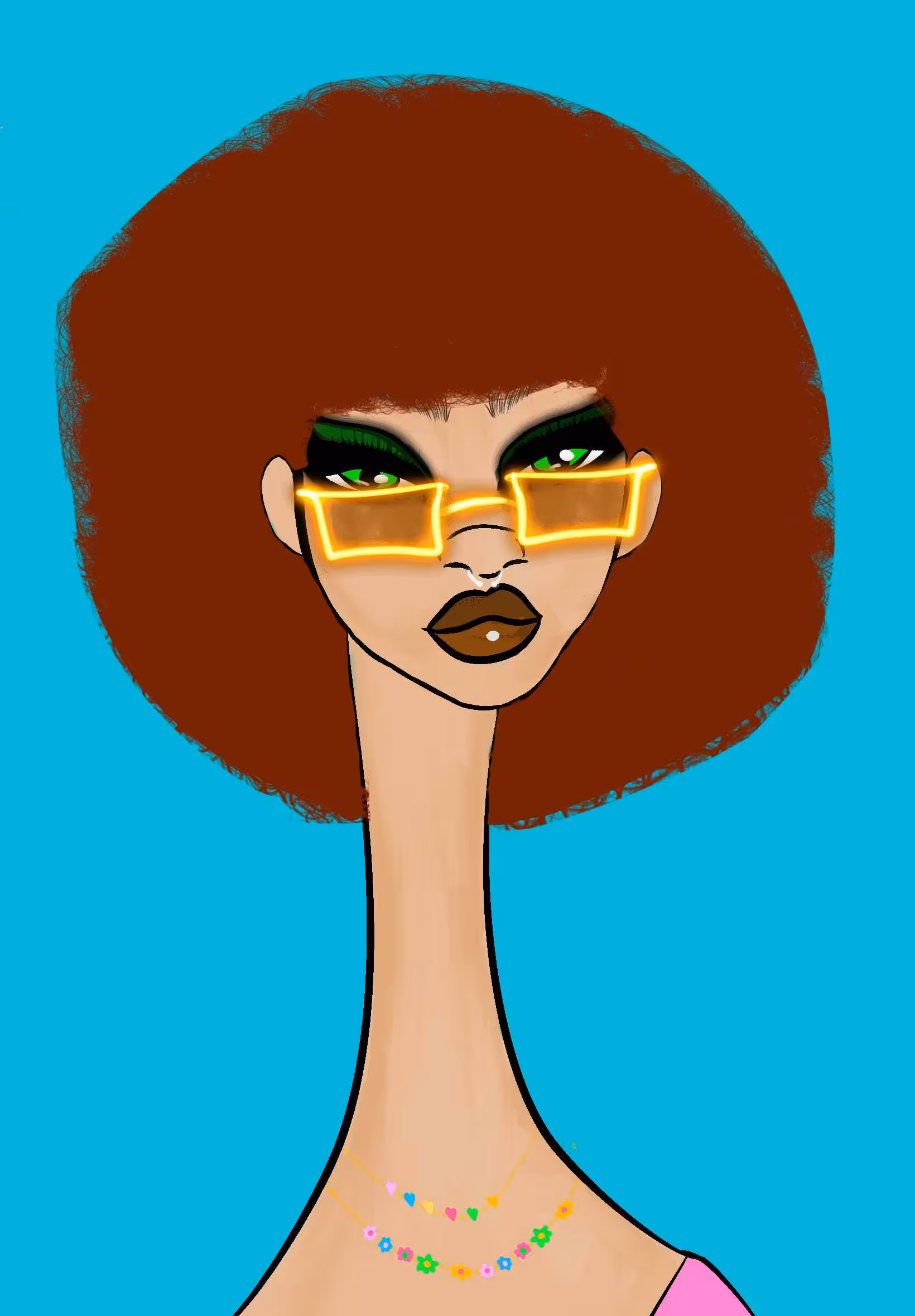 Long Neckie Lady #1105