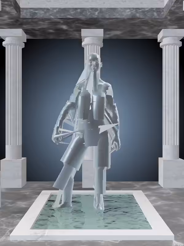 HeavenComputer: The Victorious Shimmery Blue Woman #7283