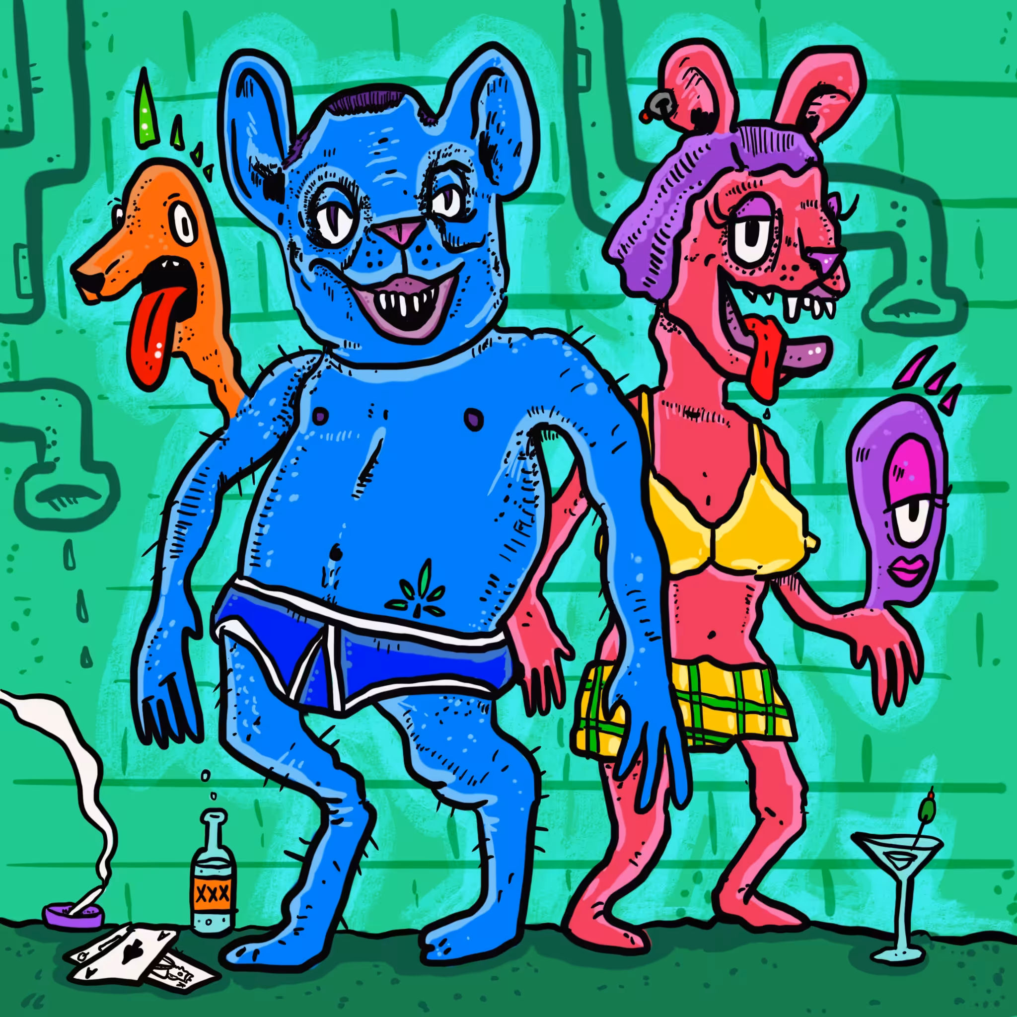 Crypto Carnies Vol 3: Escape Through the Sewer: Mutant Rodents Playing Strip Poker