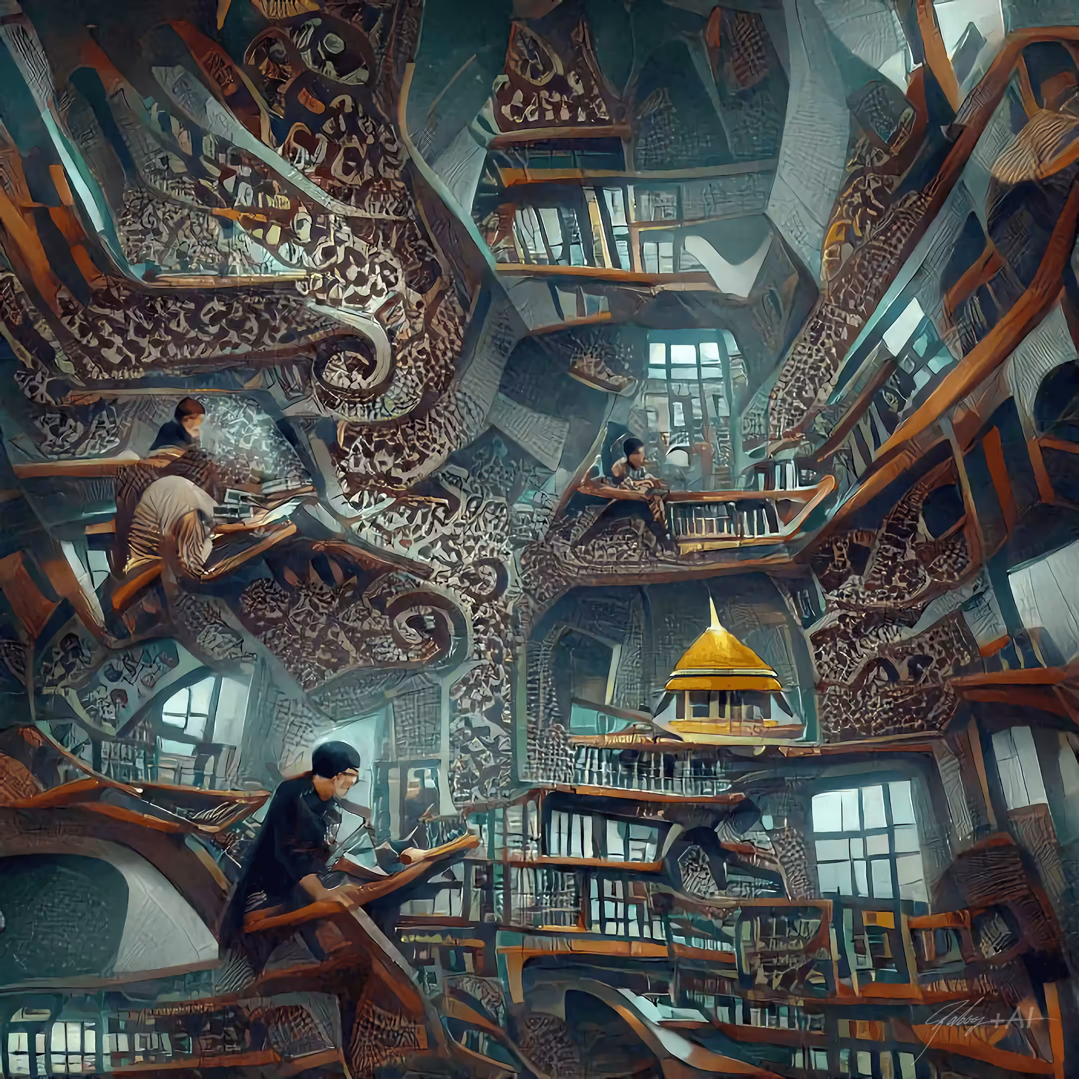 4 dimensional Oriental library