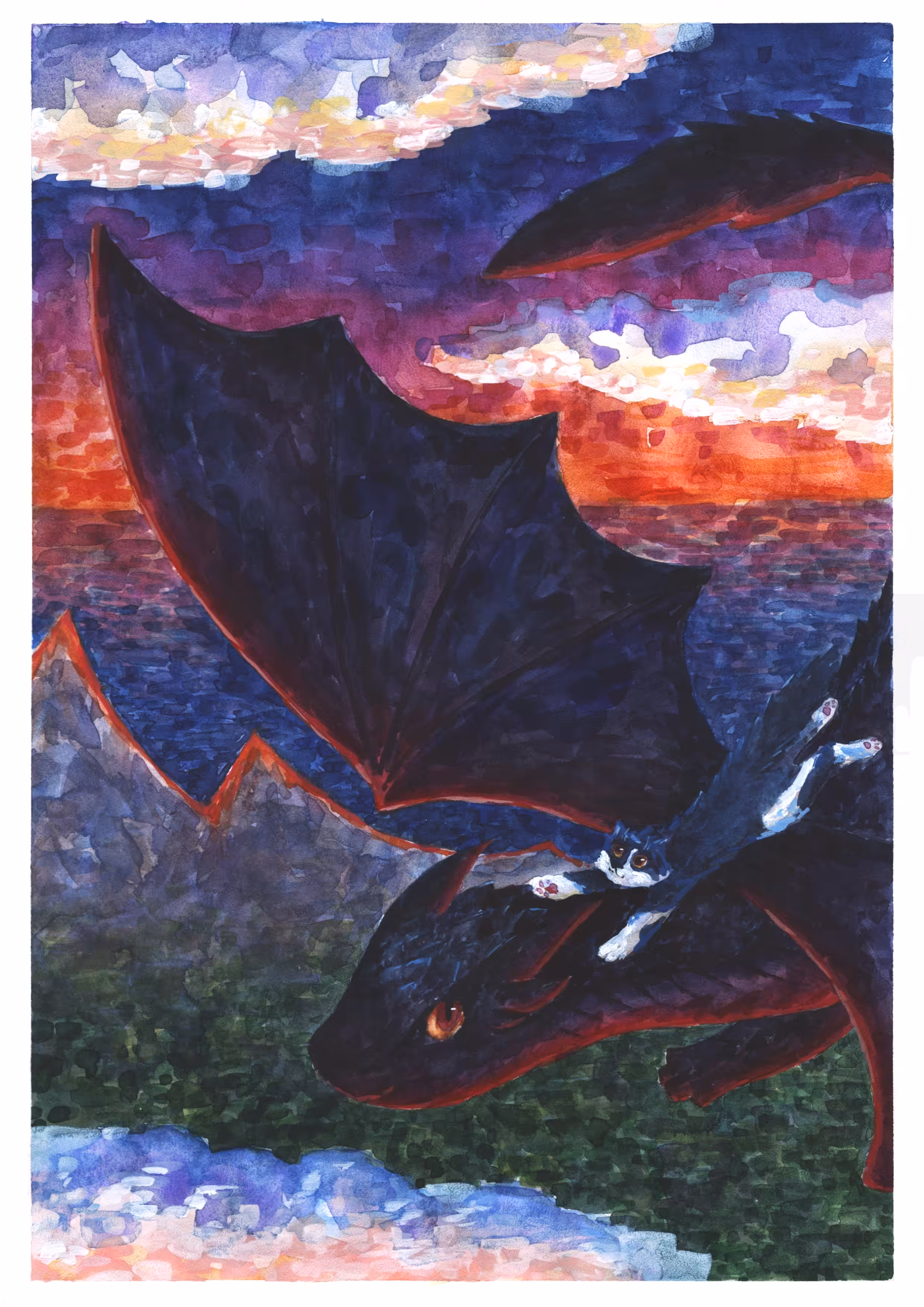 Cat and dragon