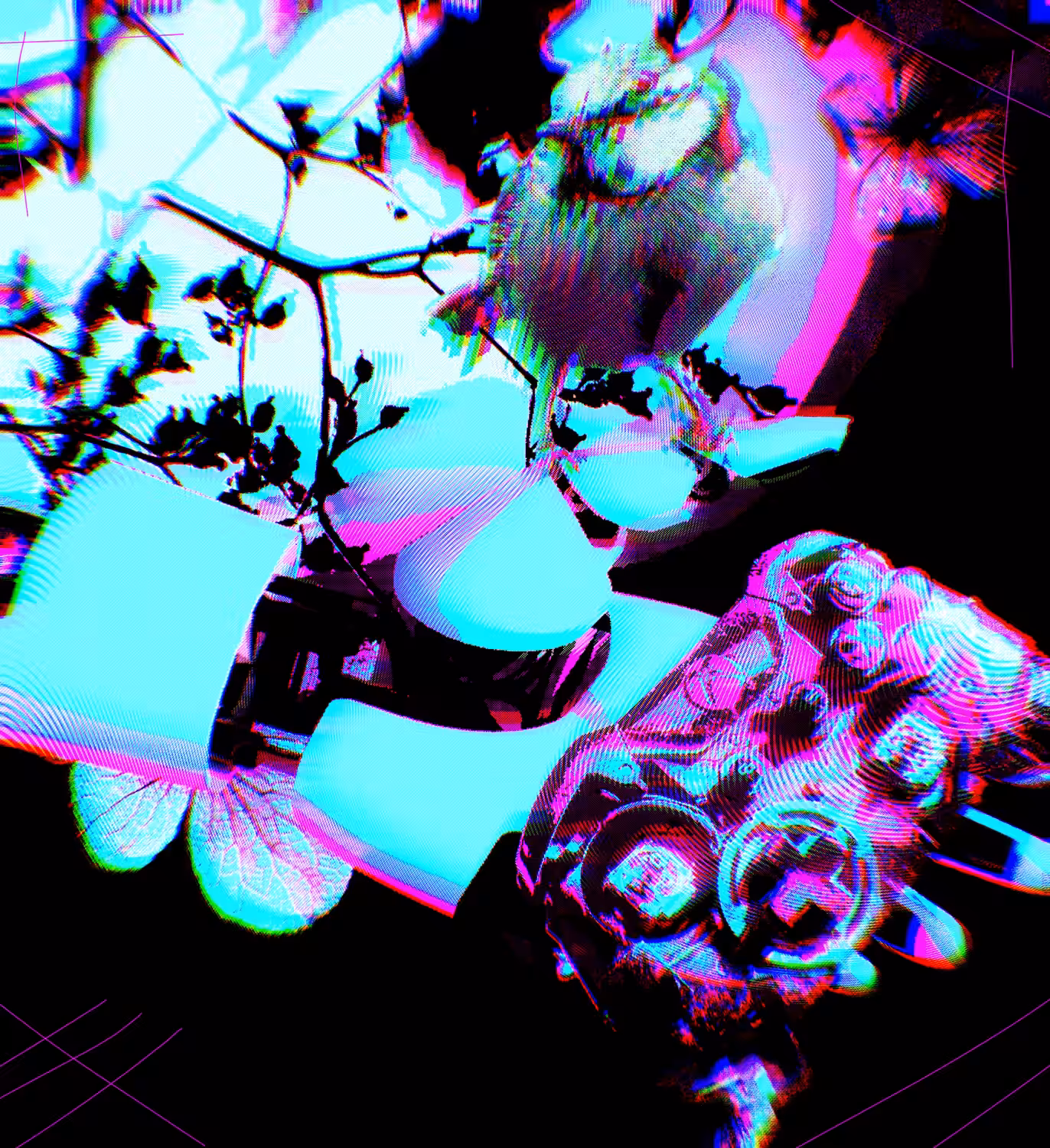 glitch collages