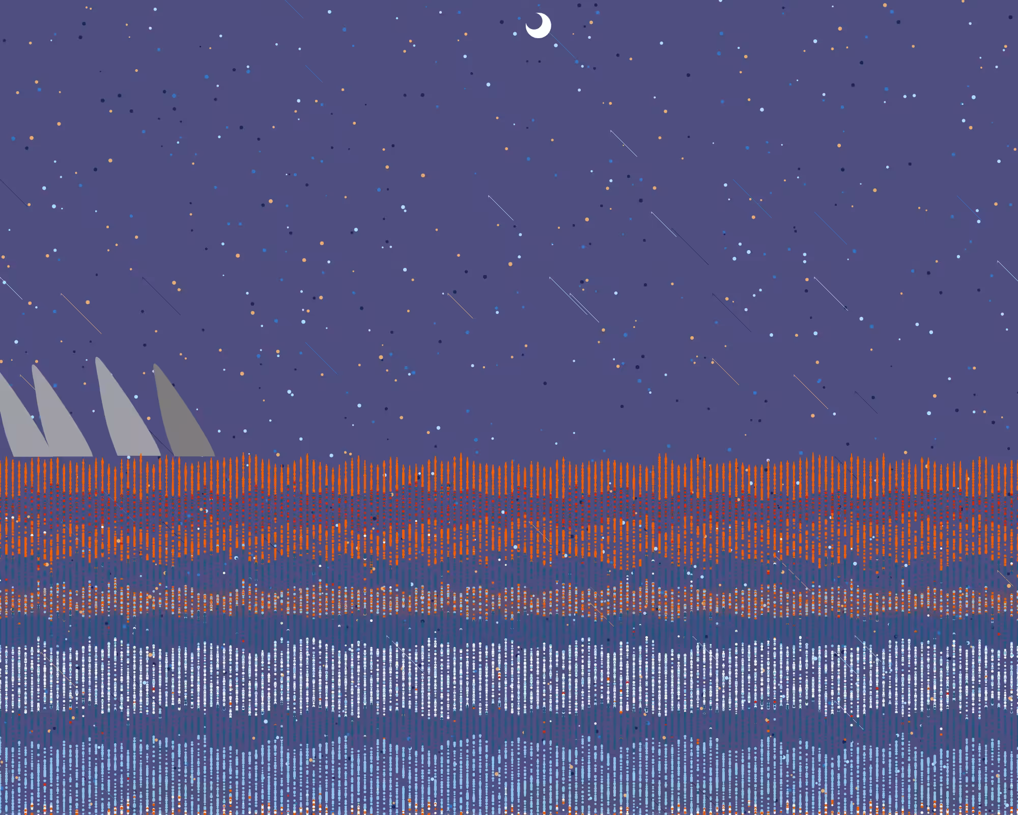 dangerous,ocean,shooting star and night #8
