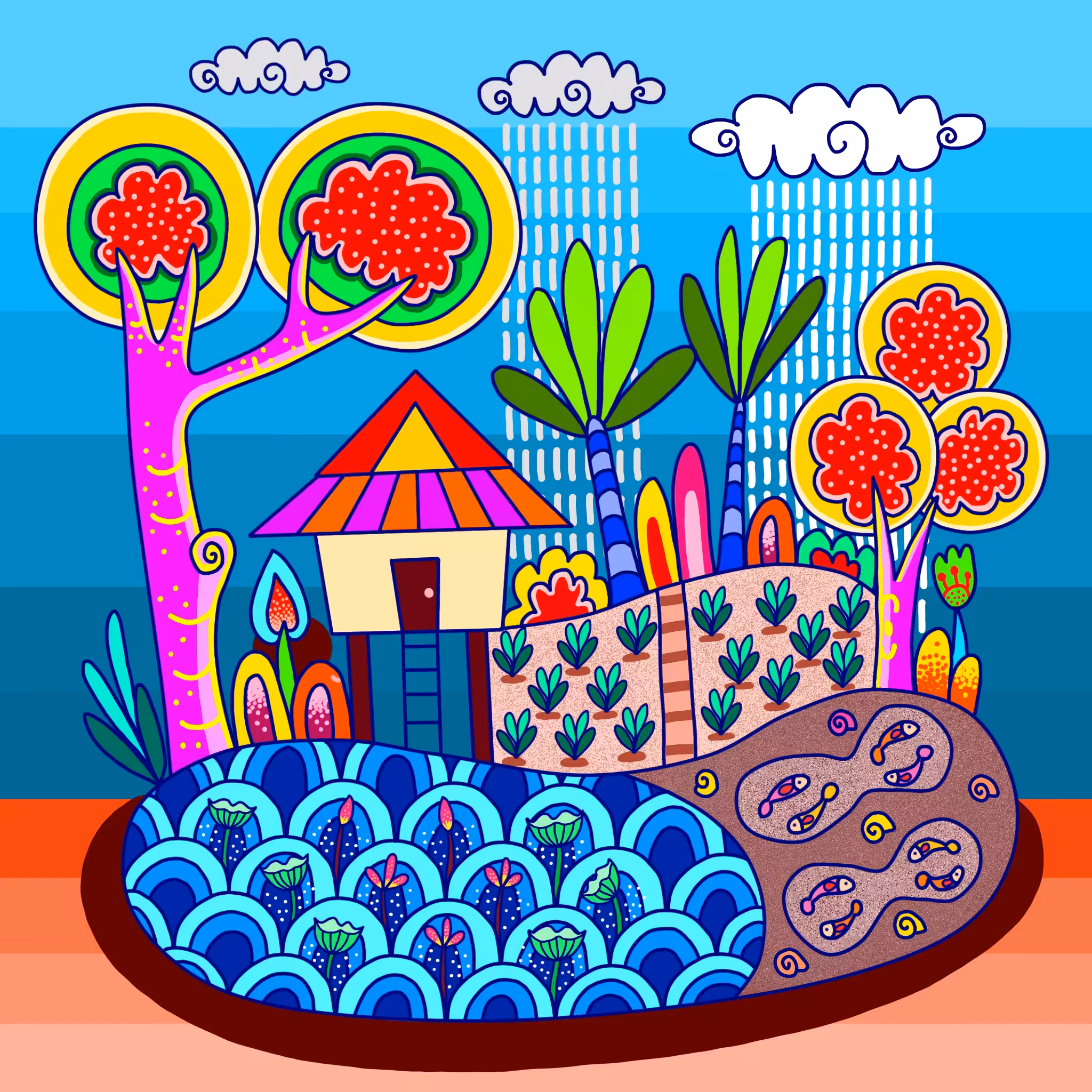 Imaginative lifestyle to lines and colorful.#53