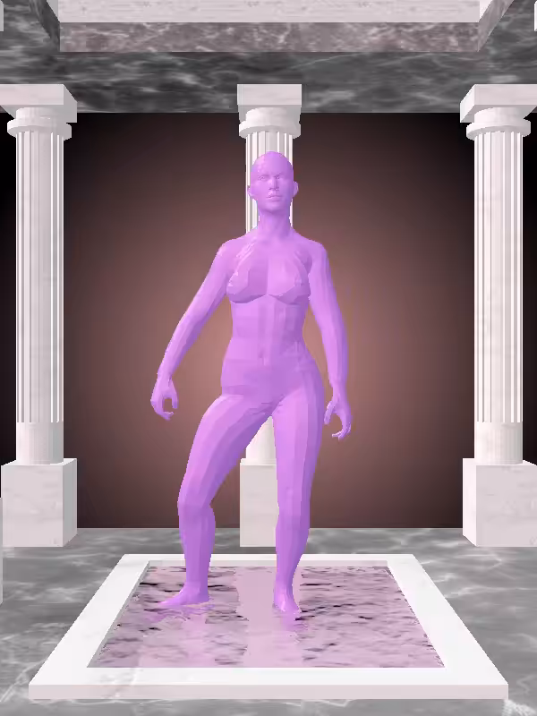 HeavenComputer: The Fragmented Victorious Glossy Violet Woman #6842