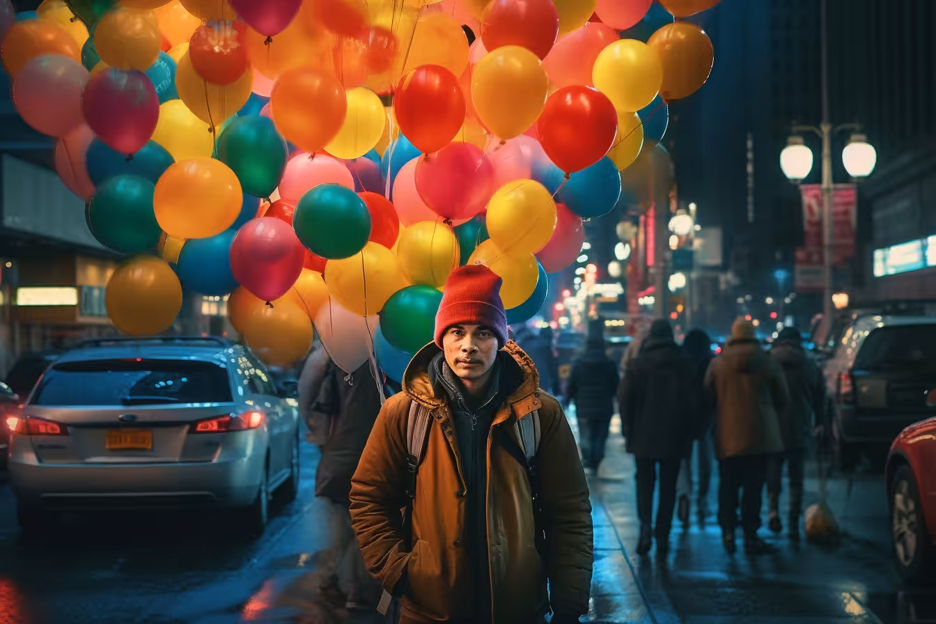 Balloon seller