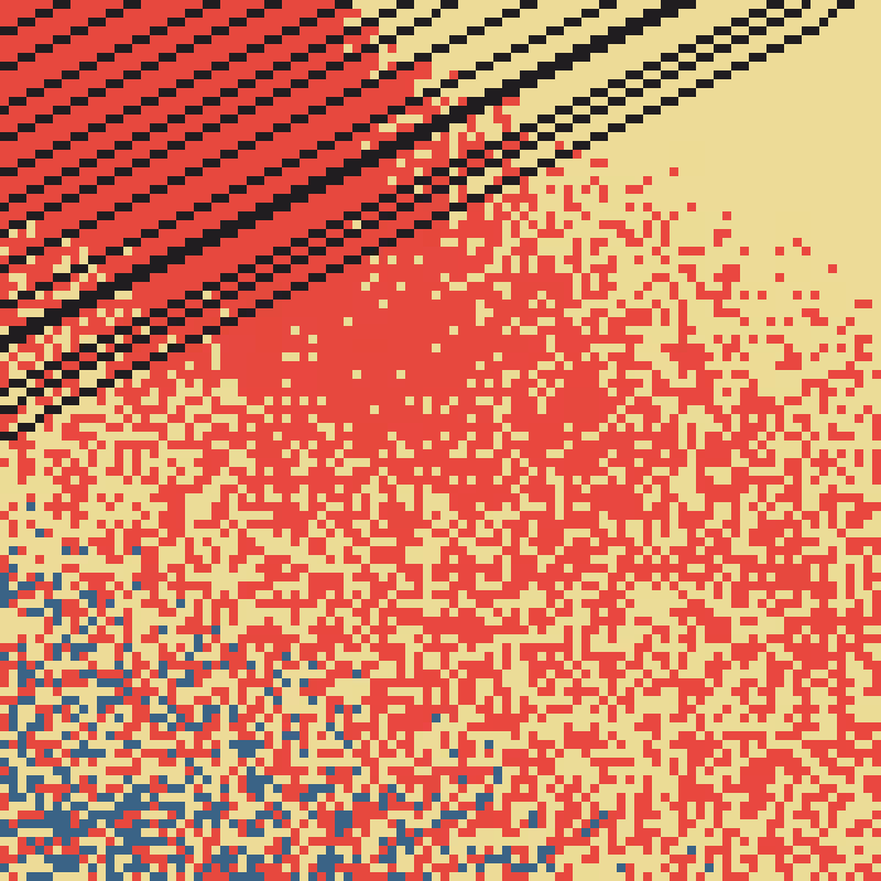Colored Elementary Cellular Automaton #427