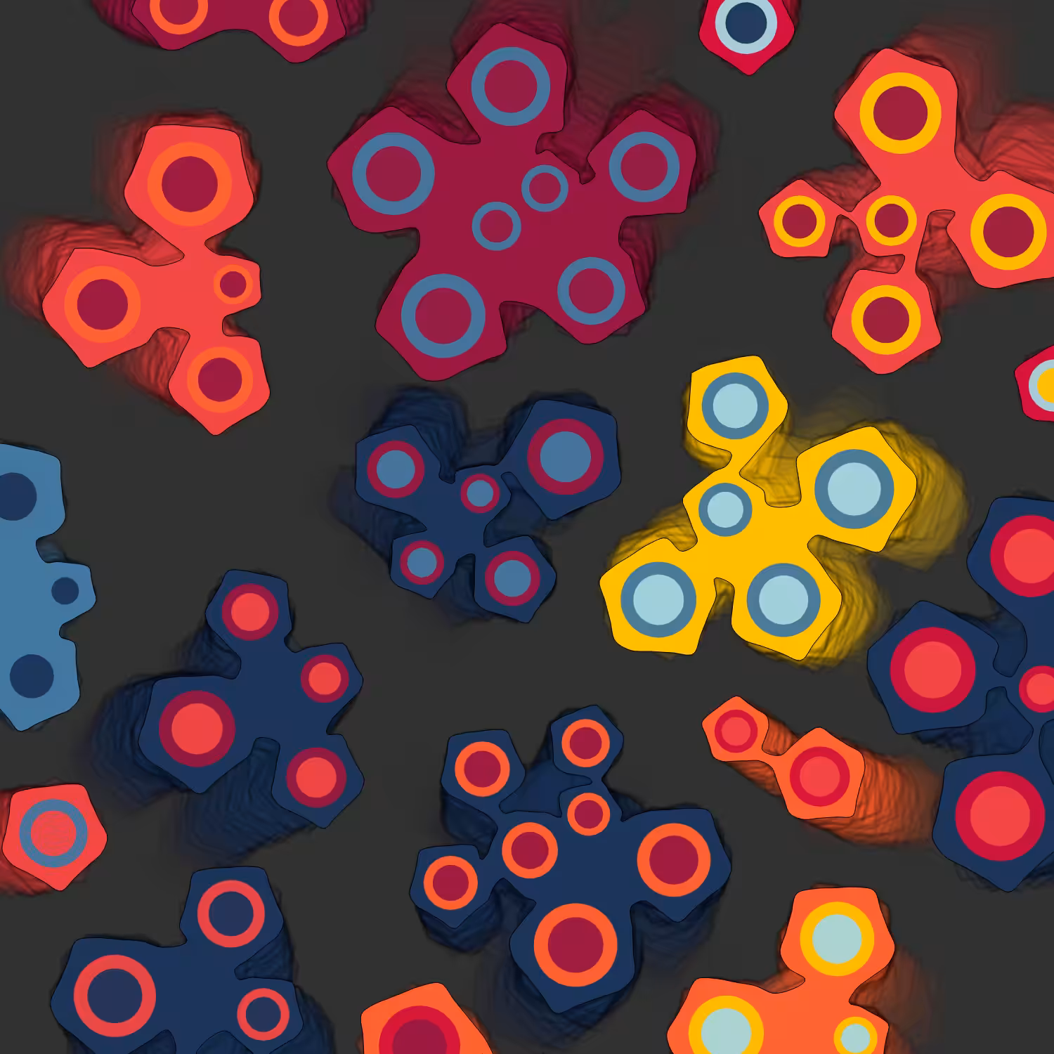 Geometric colorful shapes (Free edition) #129