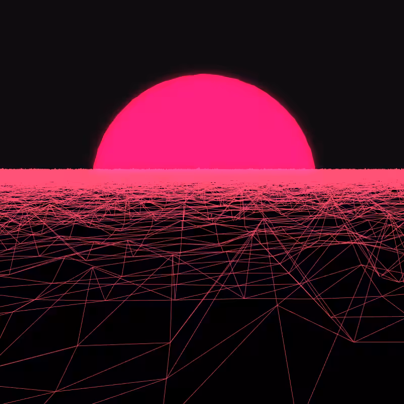 Generative Retrowave Field #49