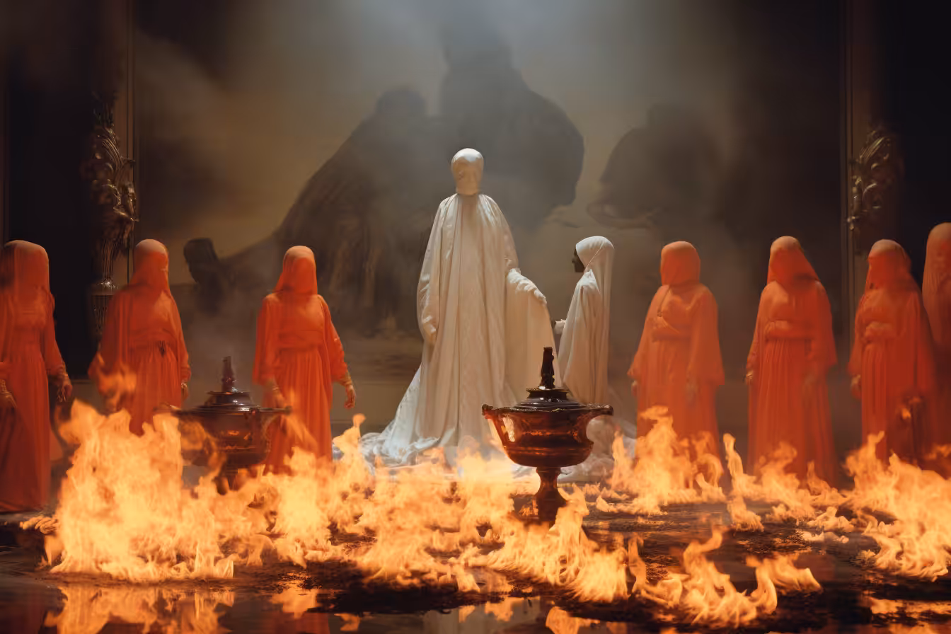 Ahura Mazda's Flame Tribute