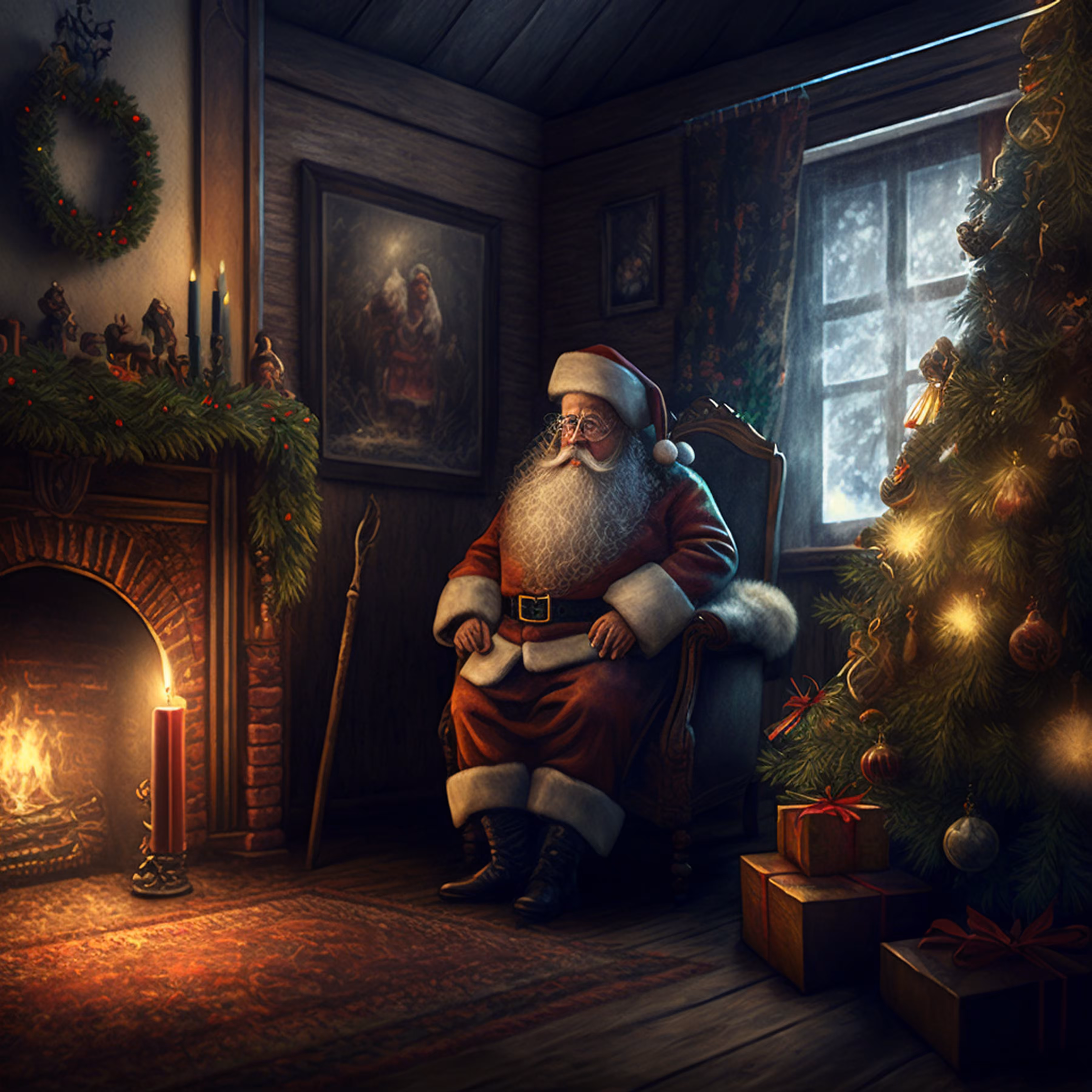 1/1 Santa NFT by Sollog No. 6