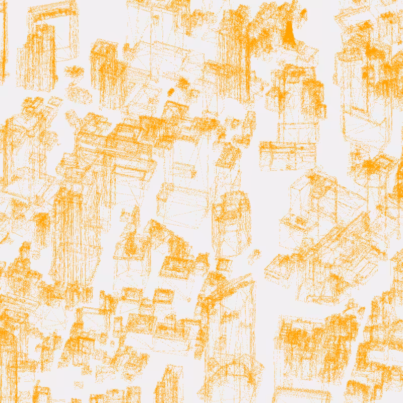 Algorithmic Drawing: Minato City Tokyo #2