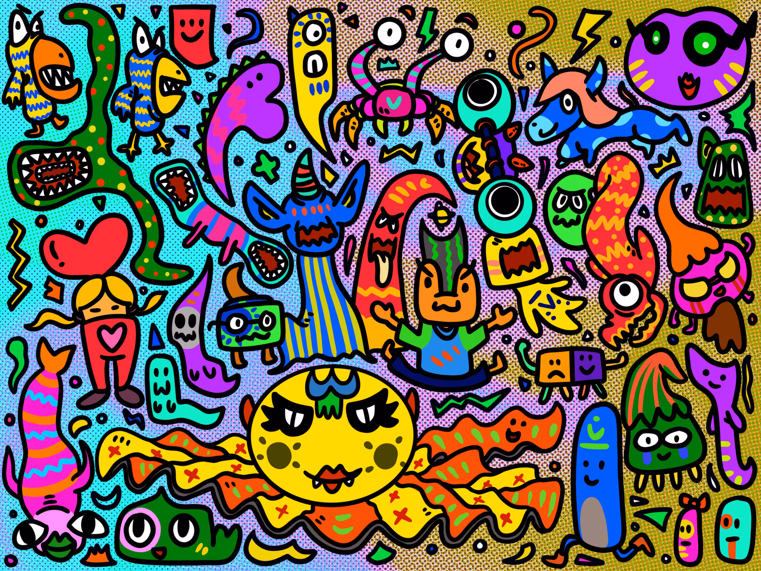 Doodle Monster Family 8