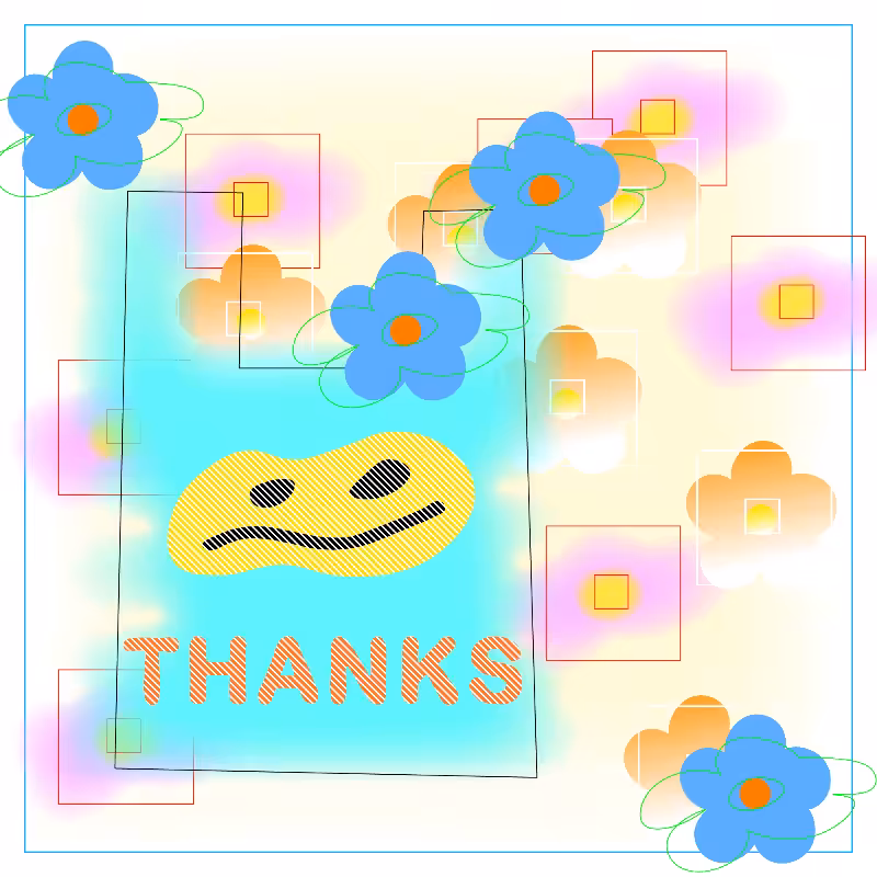 thanks bag and flowers #35