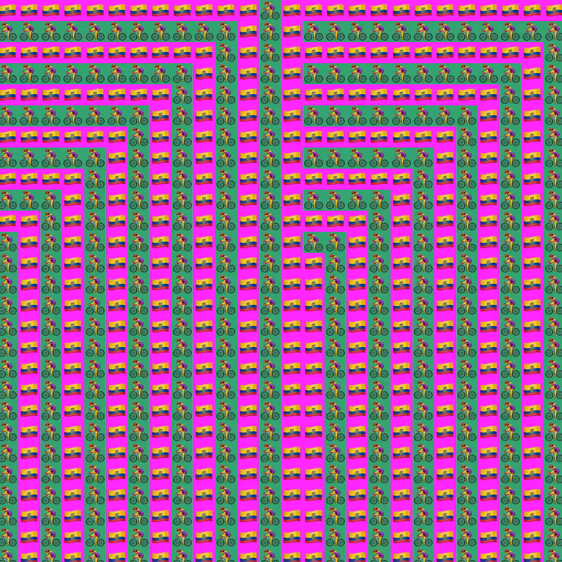 Elementary Cellular Emoji Automata #71