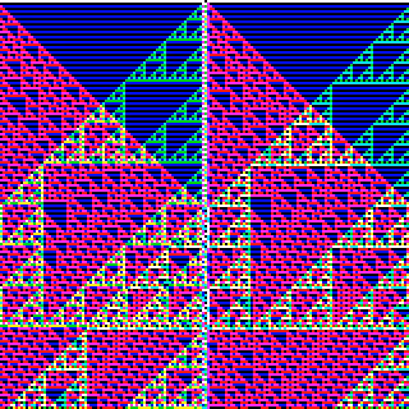 RGB Elementary Cellular Automaton #165