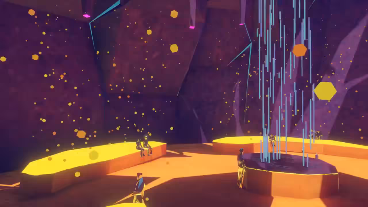 A stylized space