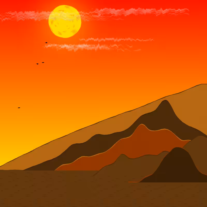 Painted Mountain Sunset #216