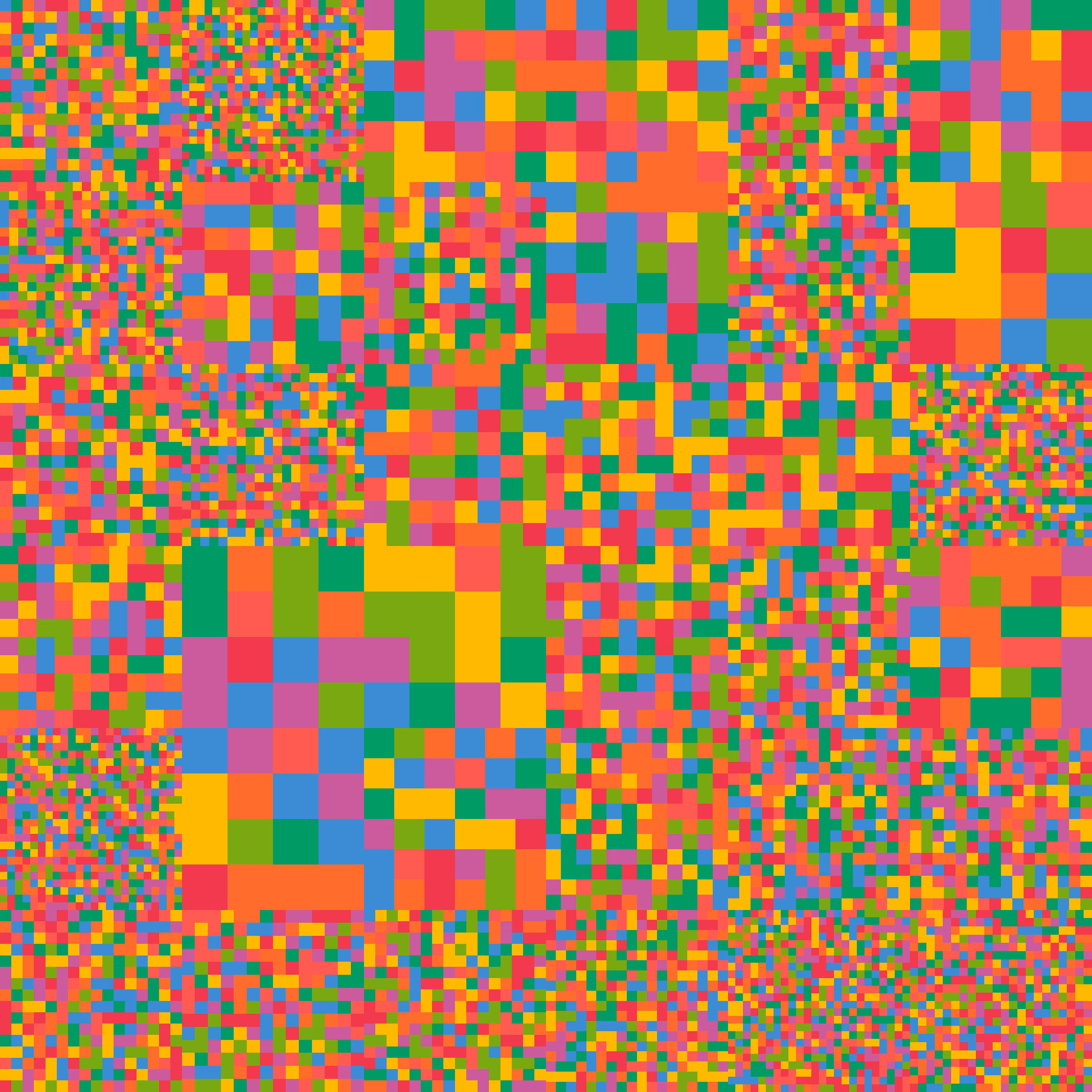Eight colors in even divisions 3