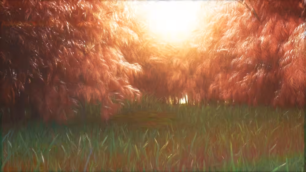 Flamingos' Forest Path