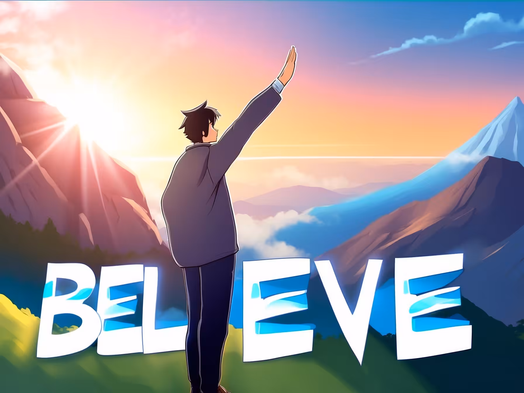 My colored cave: believe/receive