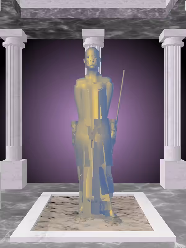 HeavenComputer: The Phone Calling Sunlit Cobalt Woman #7194
