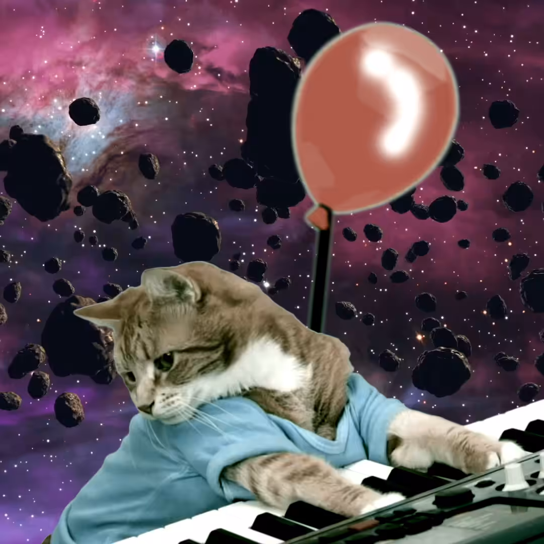 Sci-Fi Keyboard Cat Balloon
