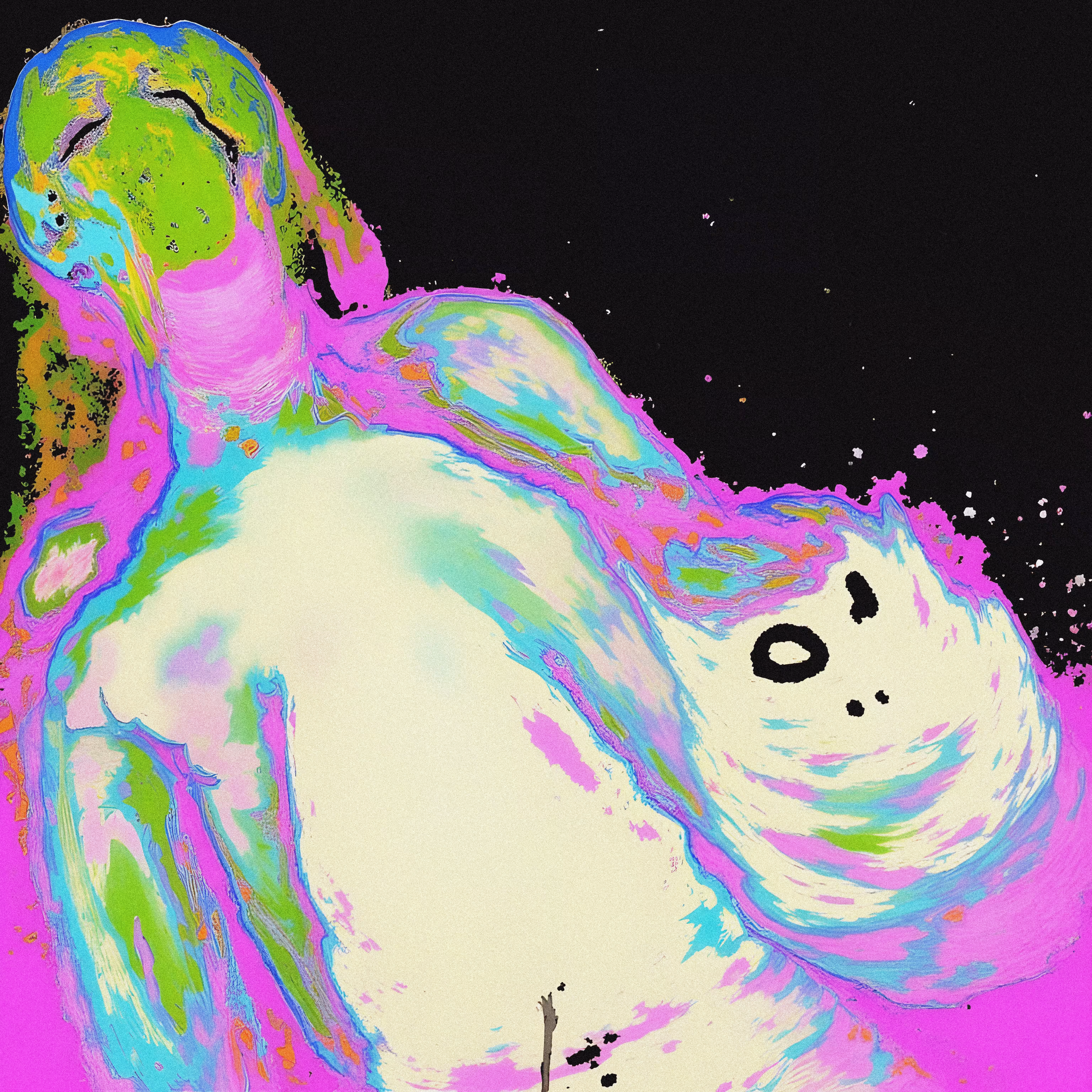 Human Glitches : Lost in cosmic dust, reshaping realities over and over, until the form is perfect, the light is explored, the color is dense, until it all makes sense