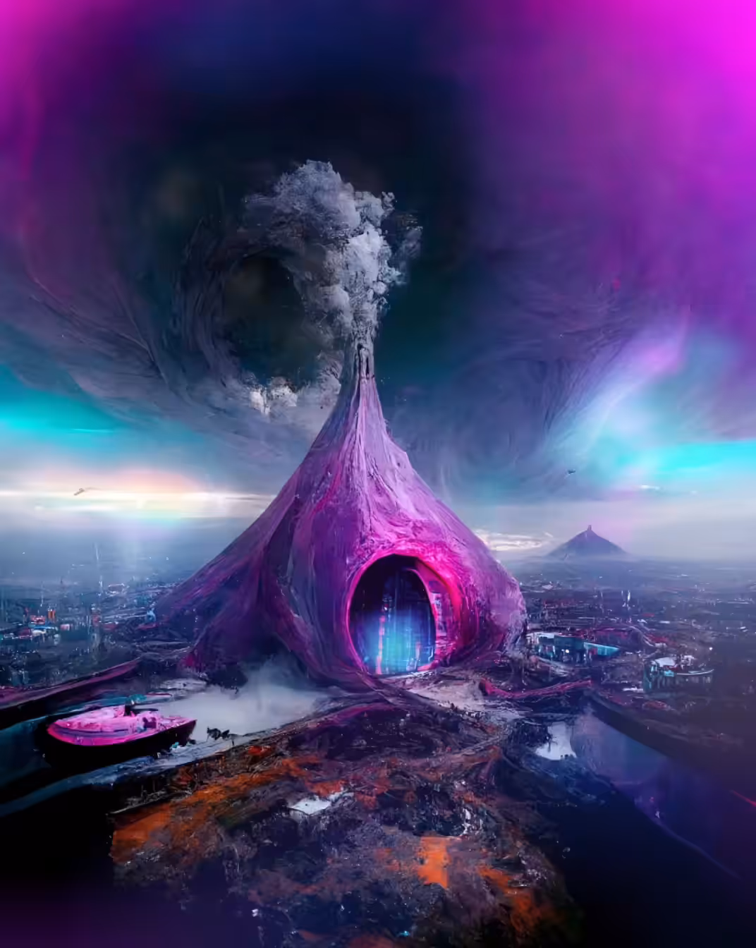 Pink volcano 