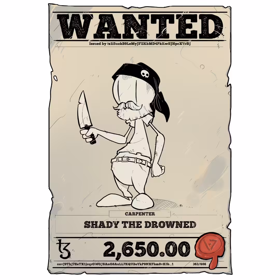SHADY THE DROWNED | TEZOS PIRATE 363/666