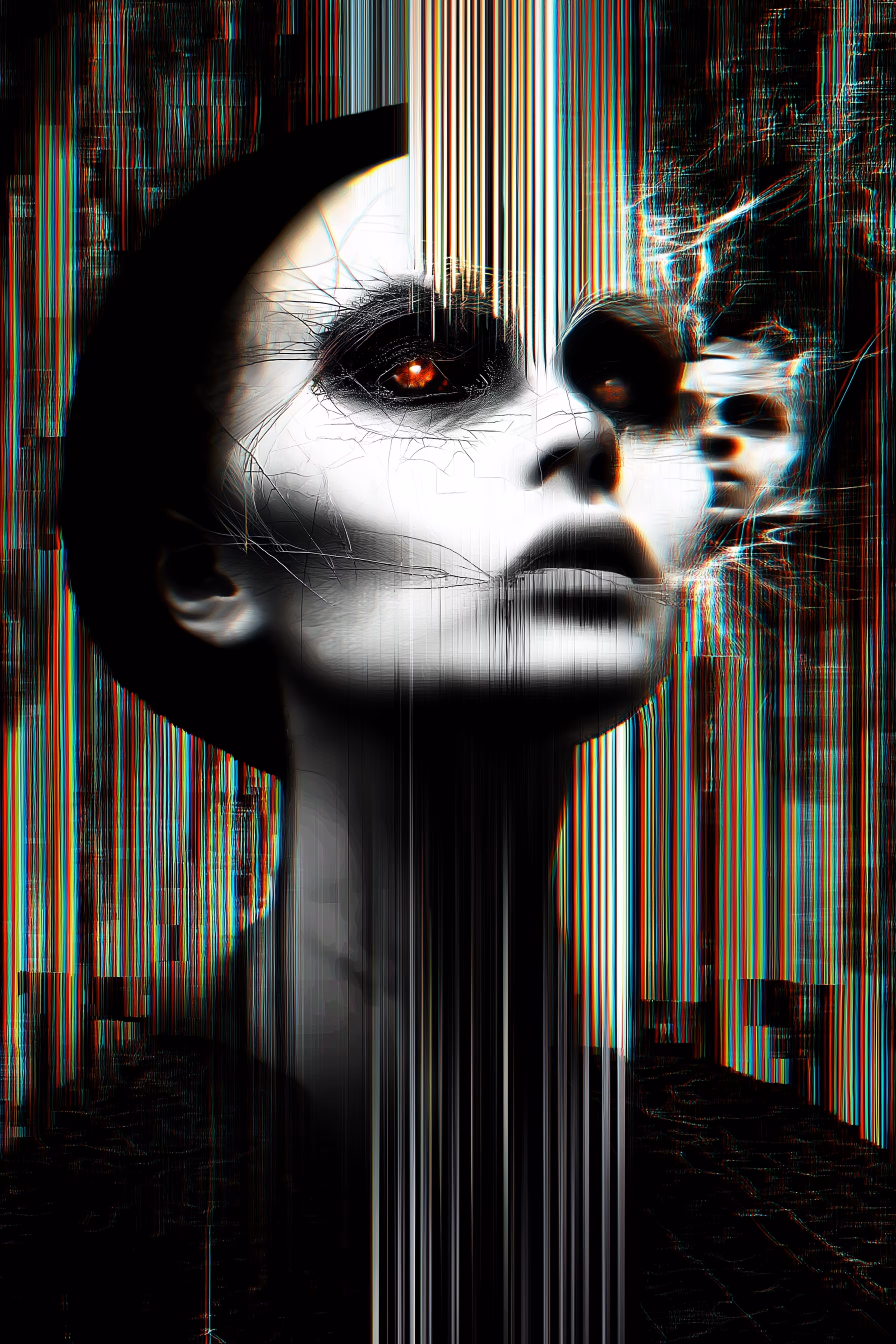 Chromatic Agony: Portrait of a Soul Lost in the Glitch